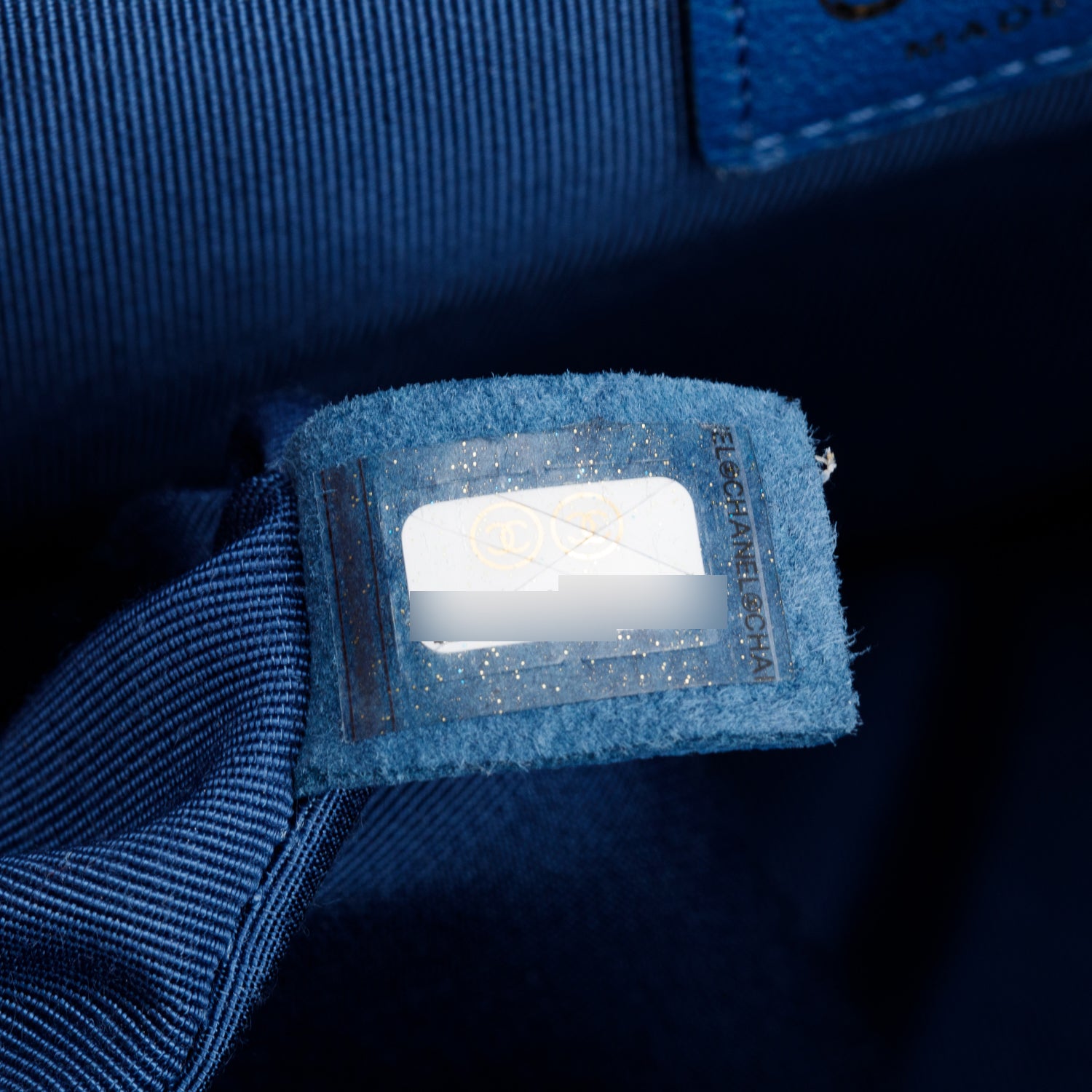 Chanel Blue Quilted Goatskin Coco Curve Flap Messenger Bag w/ Authenticity Card