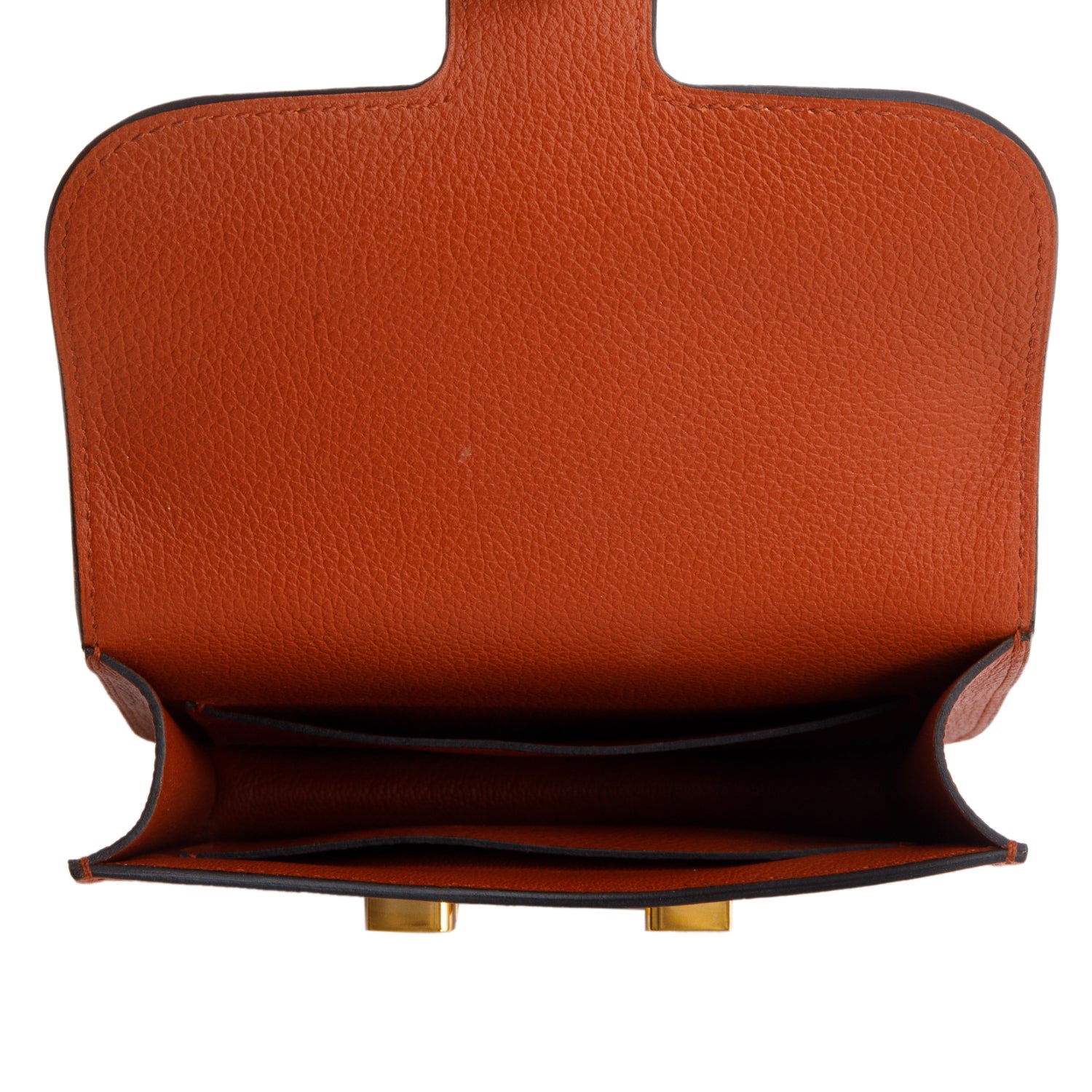 Hermes 2021 Potiron Epsom Constance Slim Compact Wallet w/ Insert