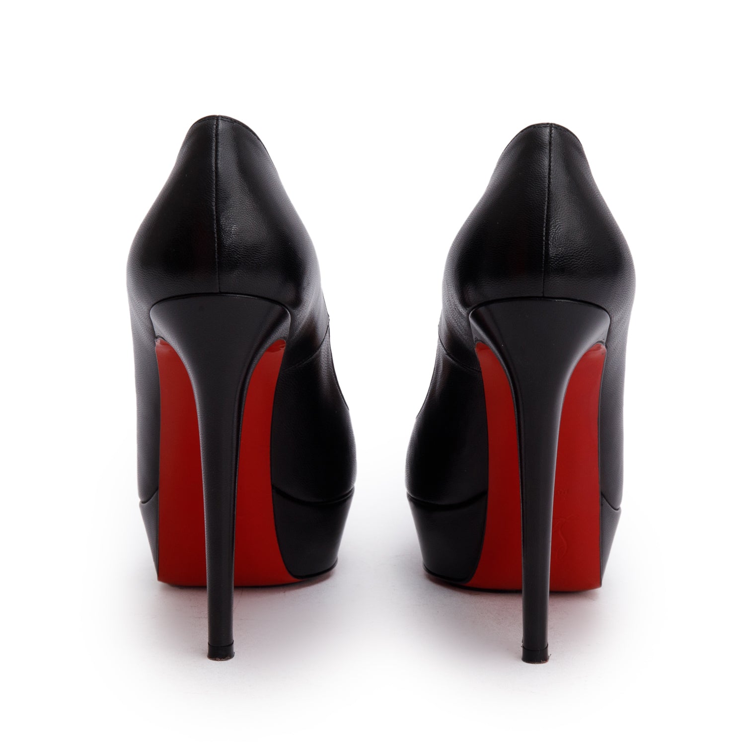 Christian Louboutin Black Kid Leather Bianca 140 Pumps, Size 37 w/ Box