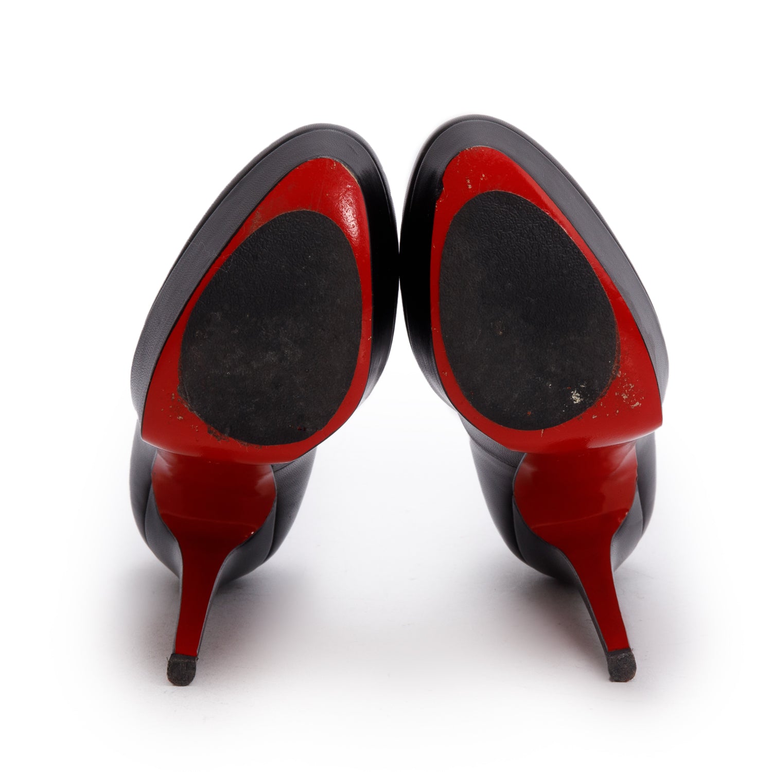 Christian Louboutin Black Kid Leather Bianca 140 Pumps, Size 37 w/ Box