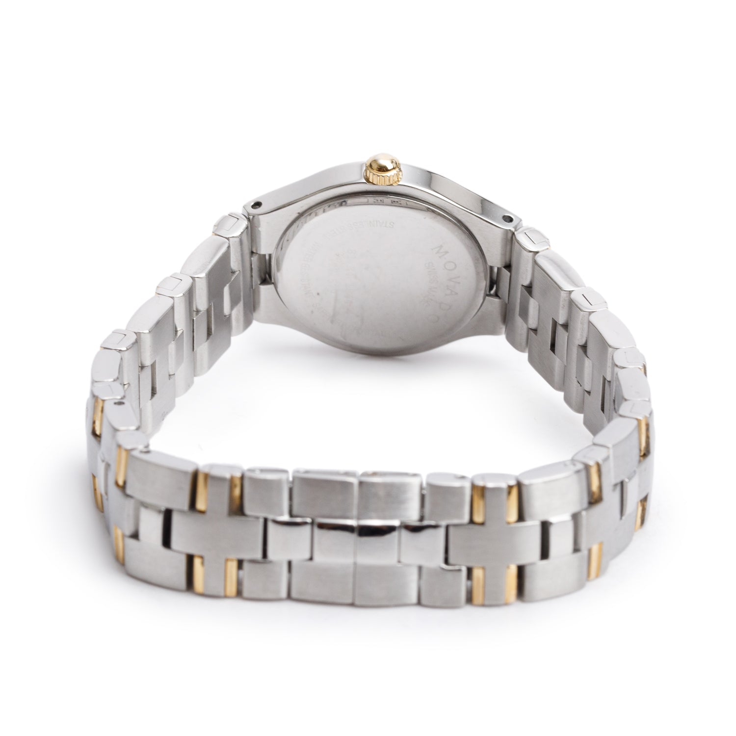 Movado Gold-Plated & Stainless Steel Juro 24 MM Quartz Watch Silver Dial