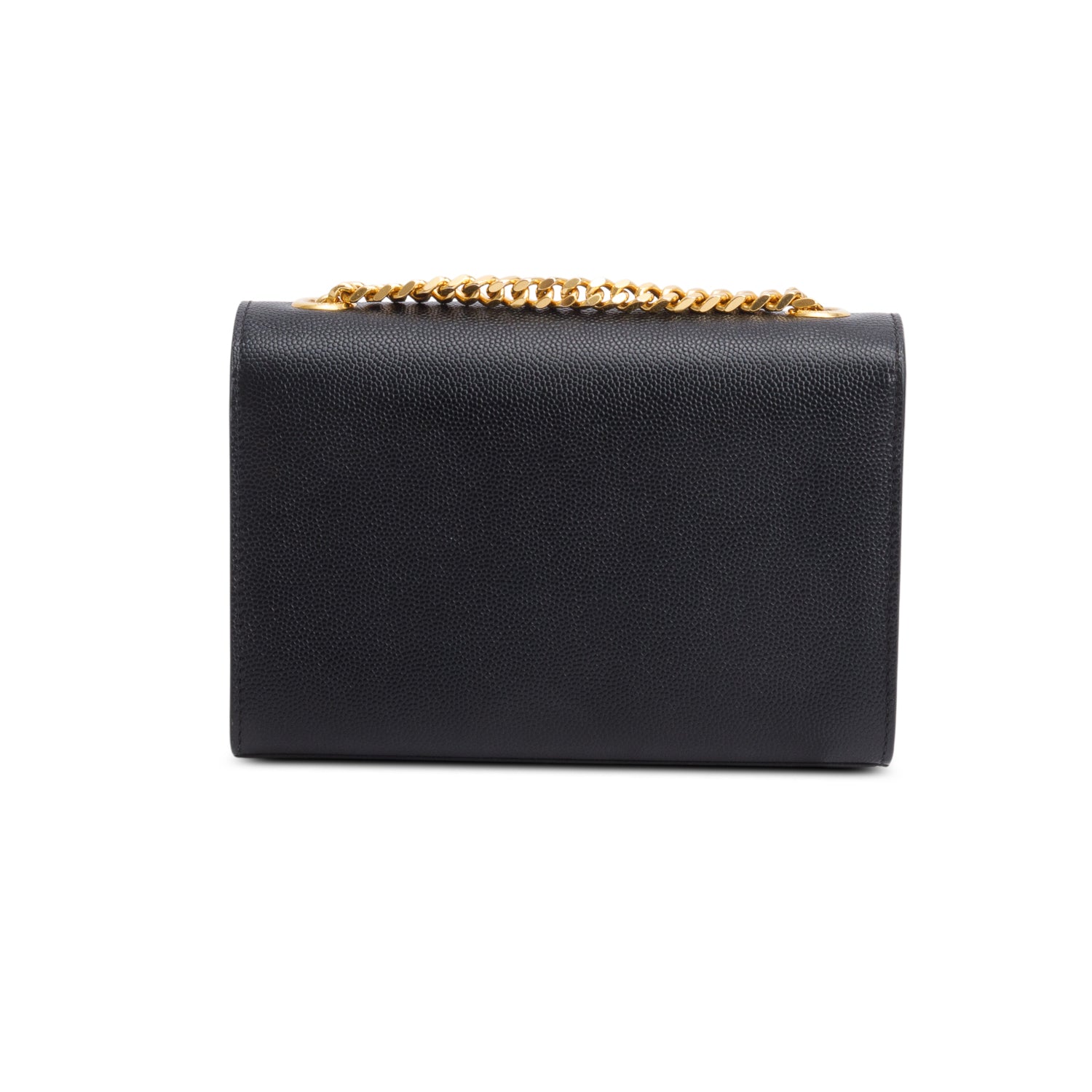 Saint Laurent Black Grain De Poudre Leather Mini Monogram Kate Bag