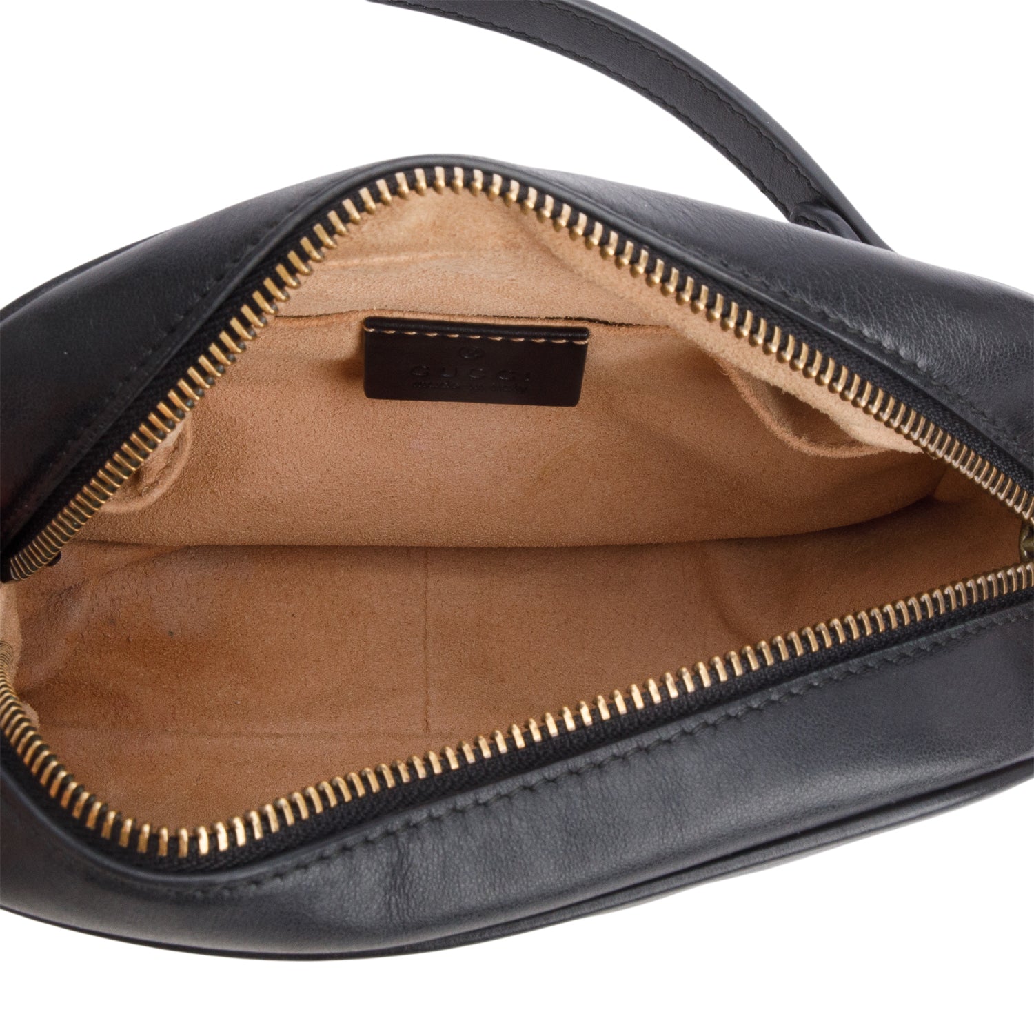 Gucci Black Calfskin Matelasse Mini GG Marmont Camera Bag