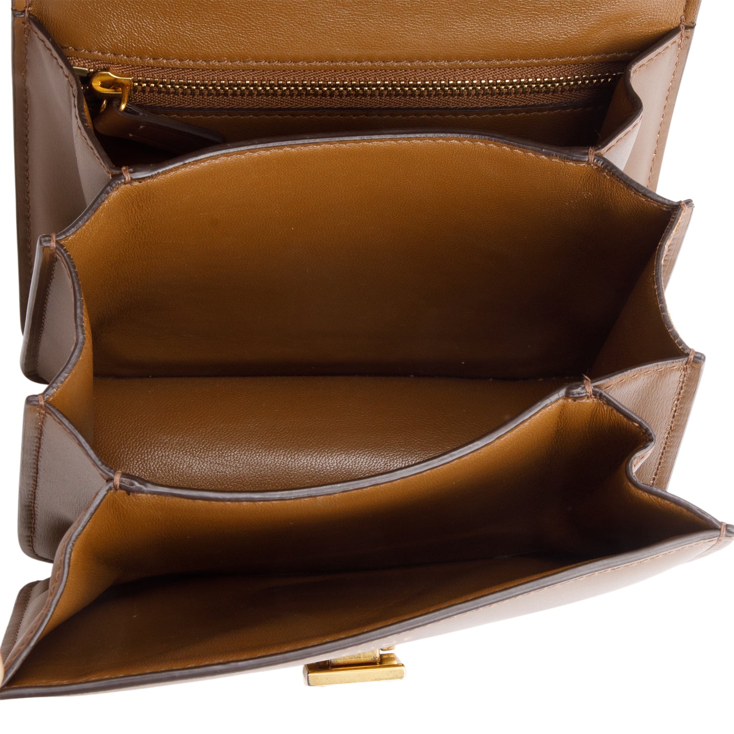 Celine Brown Smooth Calfskin Small Classic Box Flap Bag