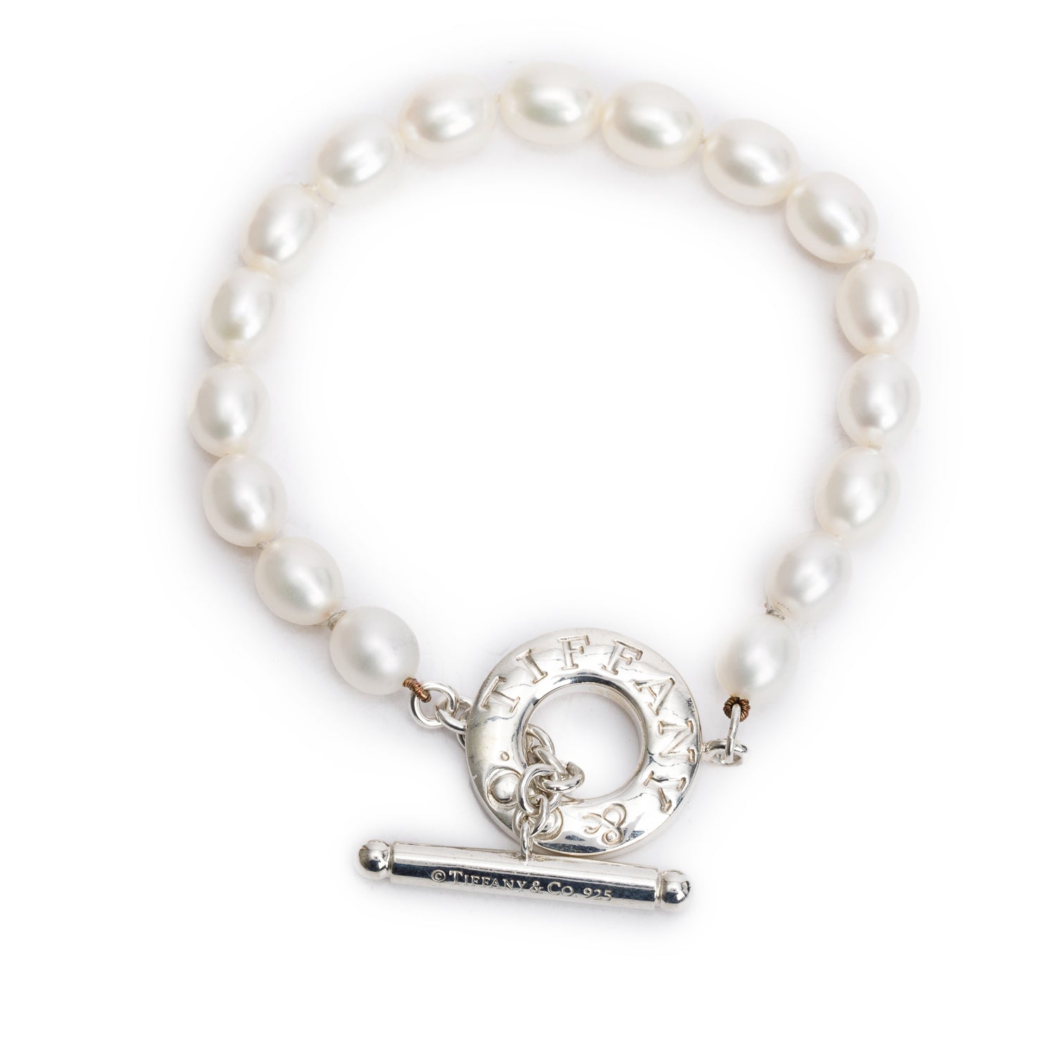 Tiffany & Co. Sterling Silver Pearl Toggle Bracelet