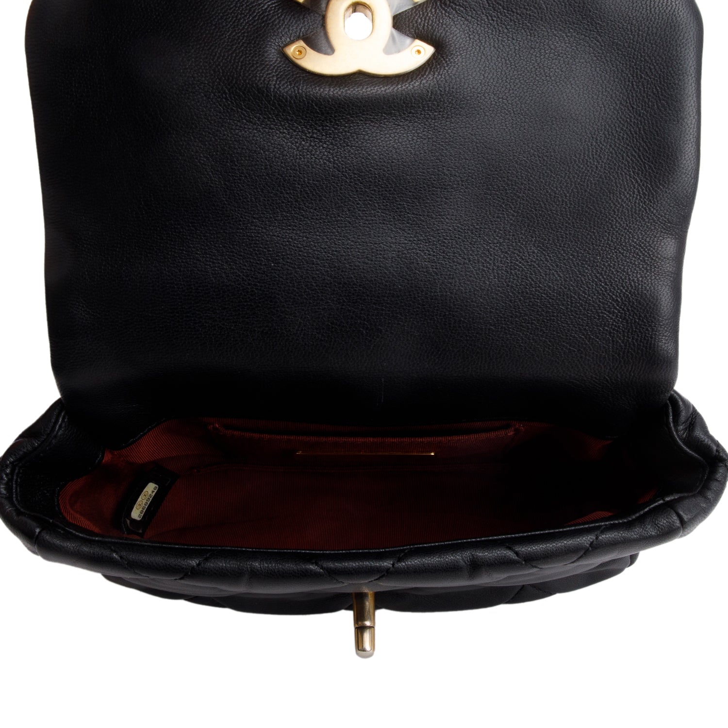 Chanel Black Lambskin Quilted 19 Waist Bag w/ Authenticity Card