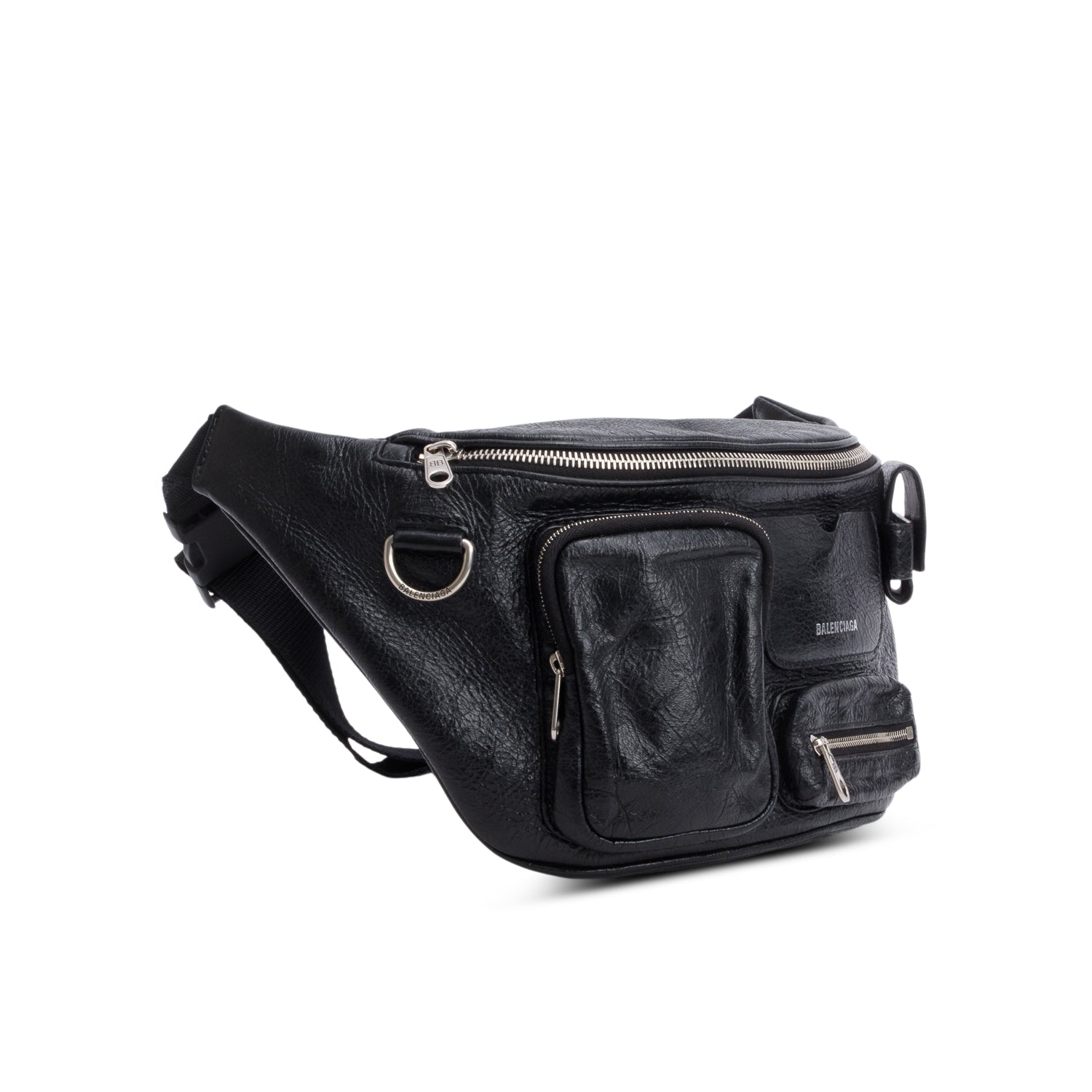 Balenciaga Black Agneau Superbusy Belt Bag