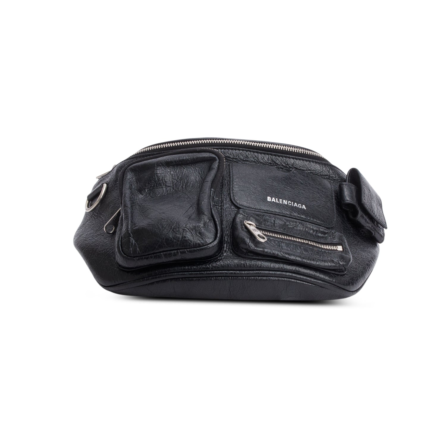 Balenciaga Black Agneau Superbusy Belt Bag