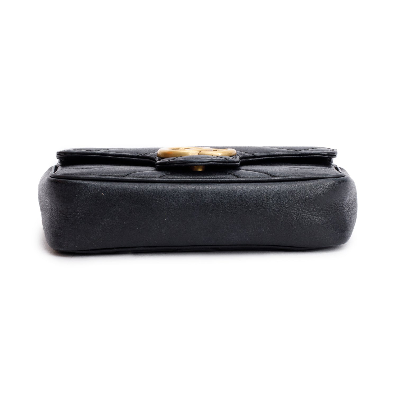 Gucci Black GG Marmont Matelasse Leather Super Mini Bag