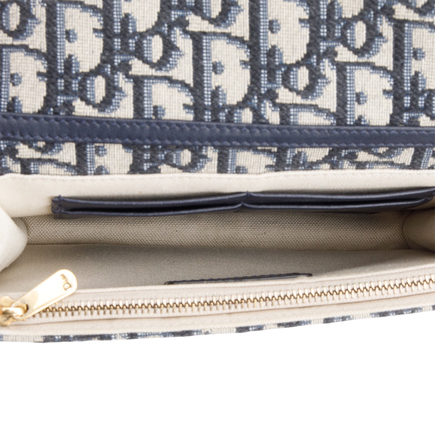 Christian Dior Blue Oblique Dioraddict Wallet on Chain Clutch