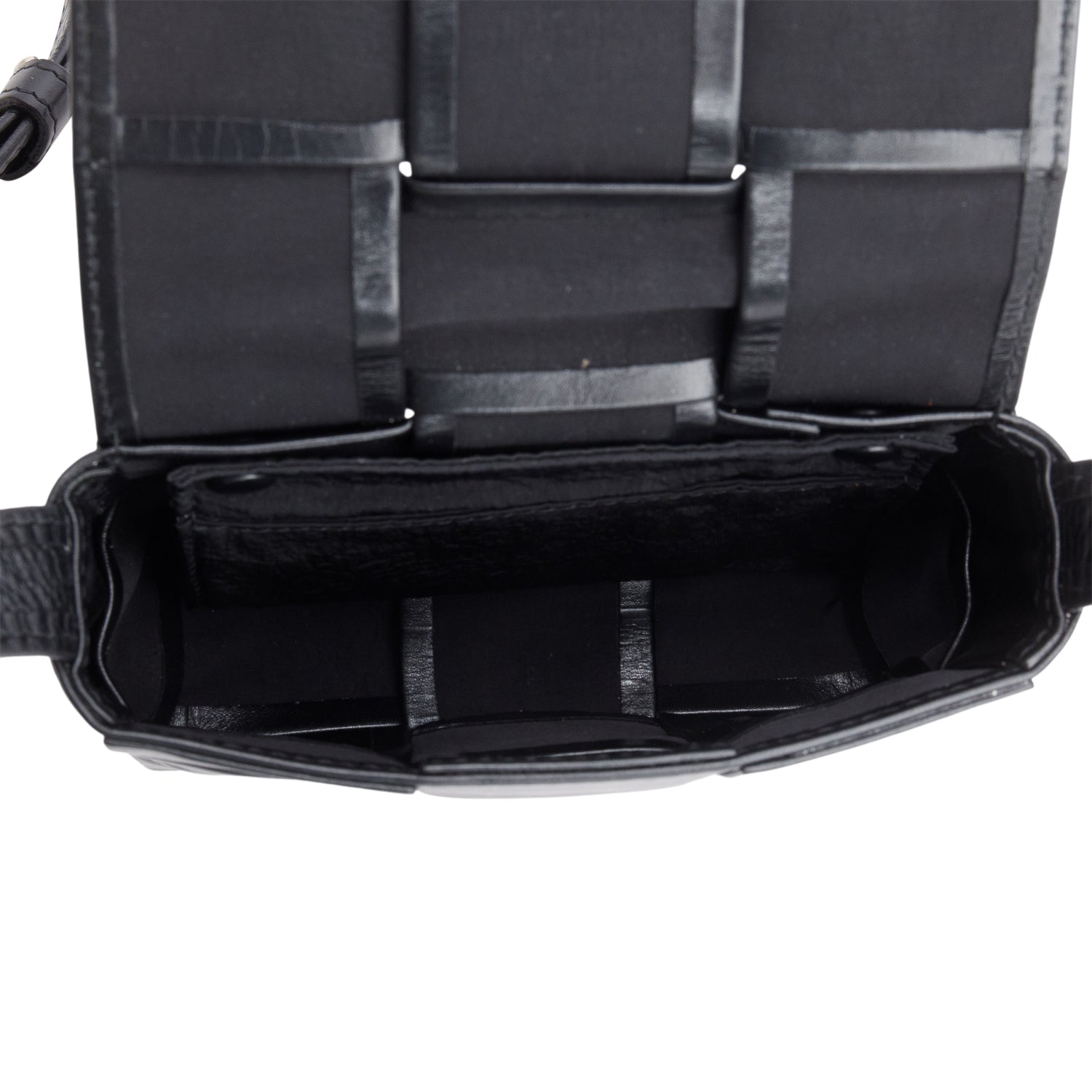 Bottega Veneta Black Paper Calfskin Maxi Intrecciato Extra Mini Cassette Crossbody Bag