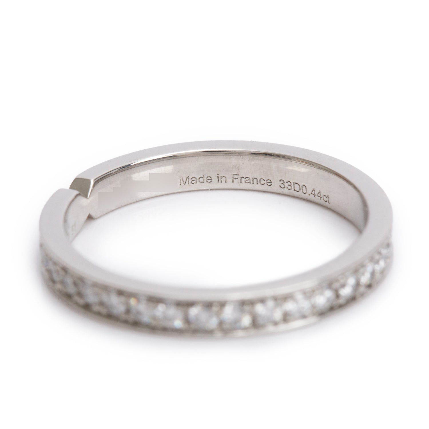 Hermes 2024 Platinum Diamond Ever Kelly Wedding Band Ring, Small Model, Size 51 5.5 w/ Box & Certificate