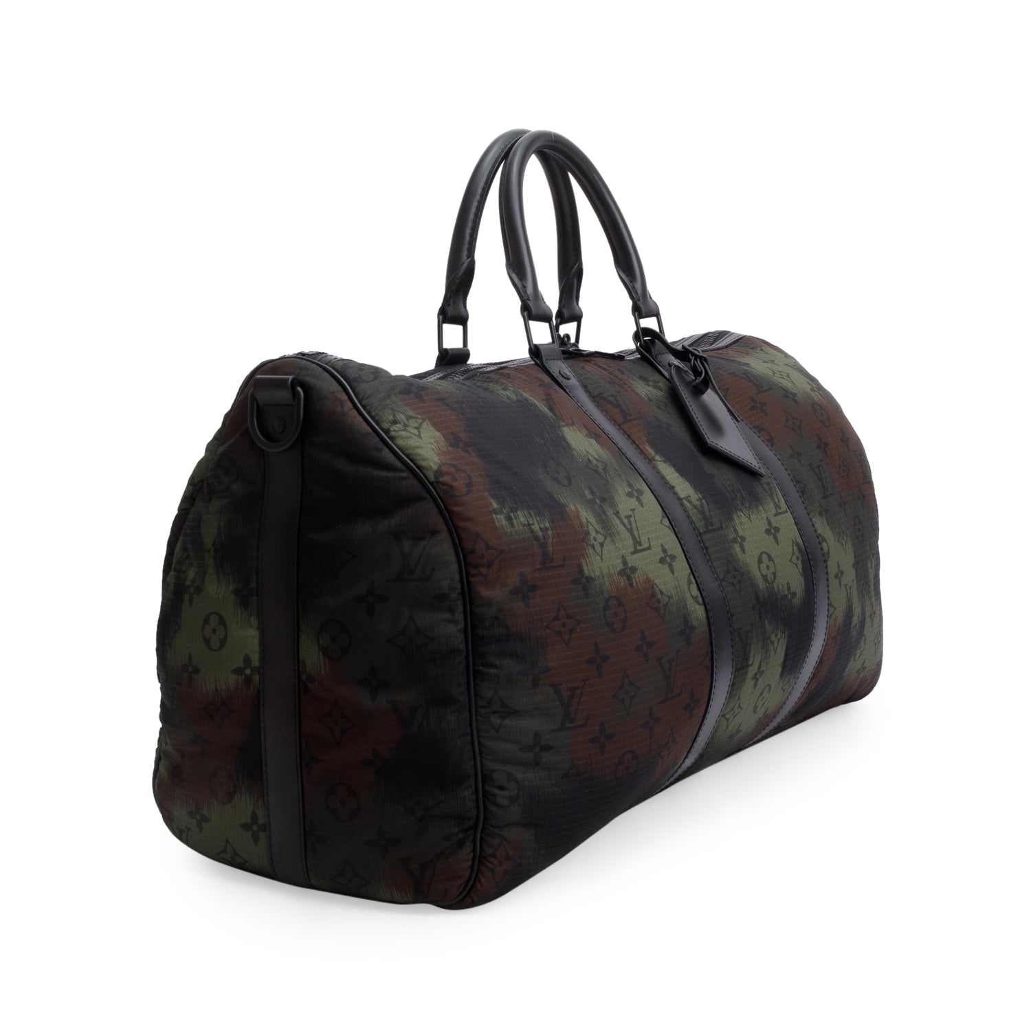 Louis Vuitton Nylon Monogram Camouflage Keepall Bandouliere 50