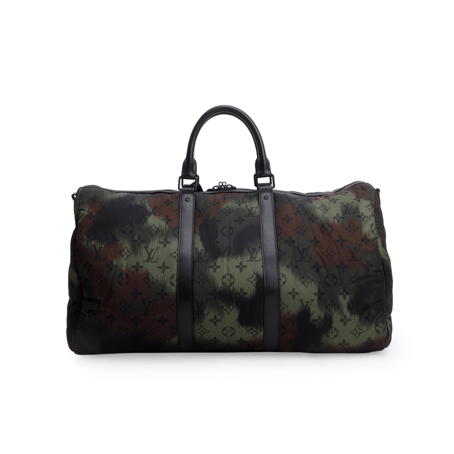 Louis Vuitton Nylon Monogram Camouflage Keepall Bandouliere 50
