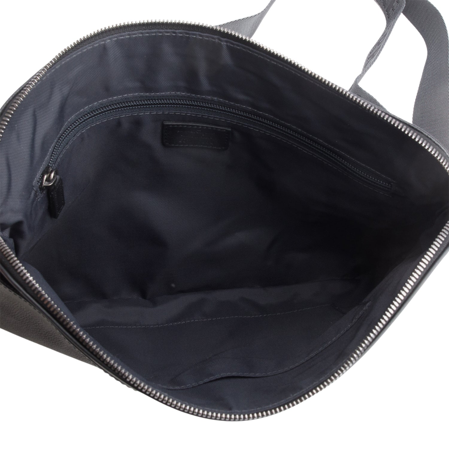 Ferragamo Black Grained Calfskin Messenger Bag