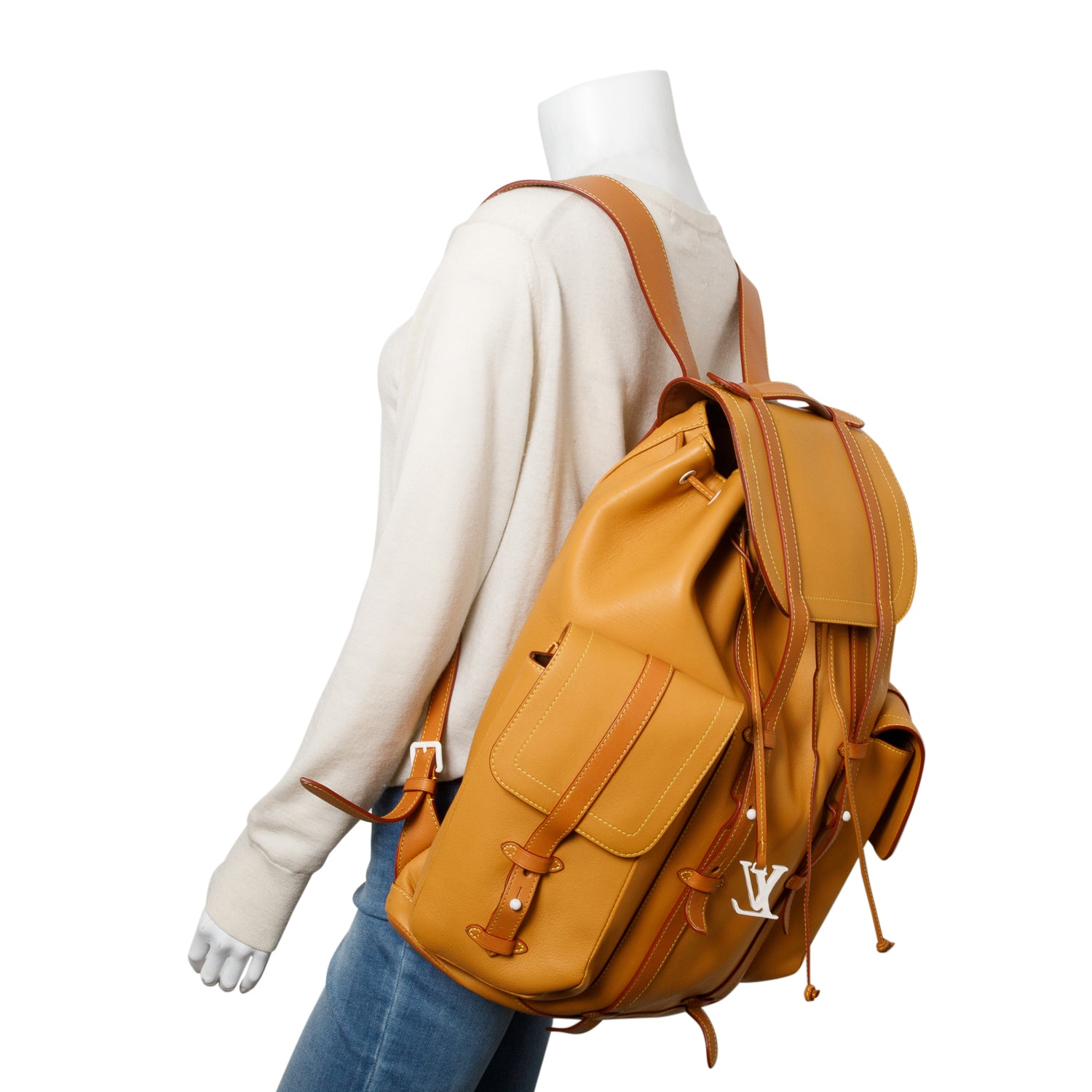 Louis Vuitton Brown Vachetta Leather Christopher GM Backpack w/ Receipt