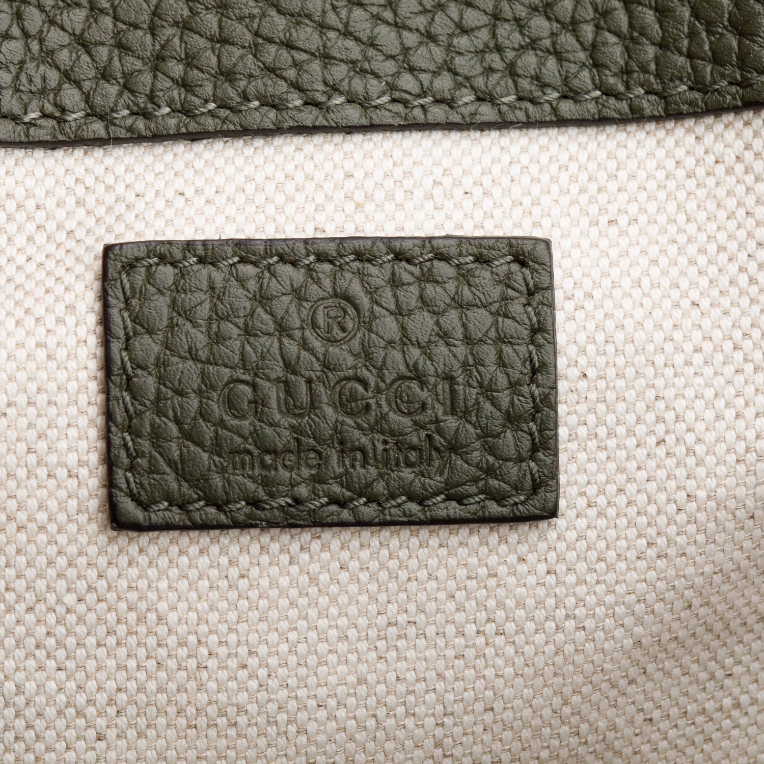 Gucci Green Piuma Calfskin Jumbo GG Embossed Double Buckle Backpack