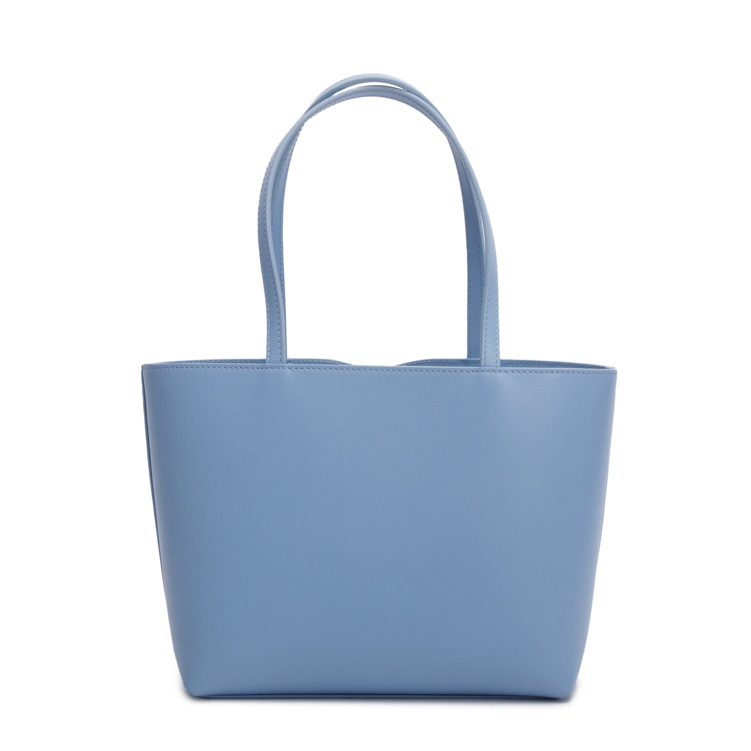 Dolce & Gabbana Blue Leather Small Logo Bag Shopper