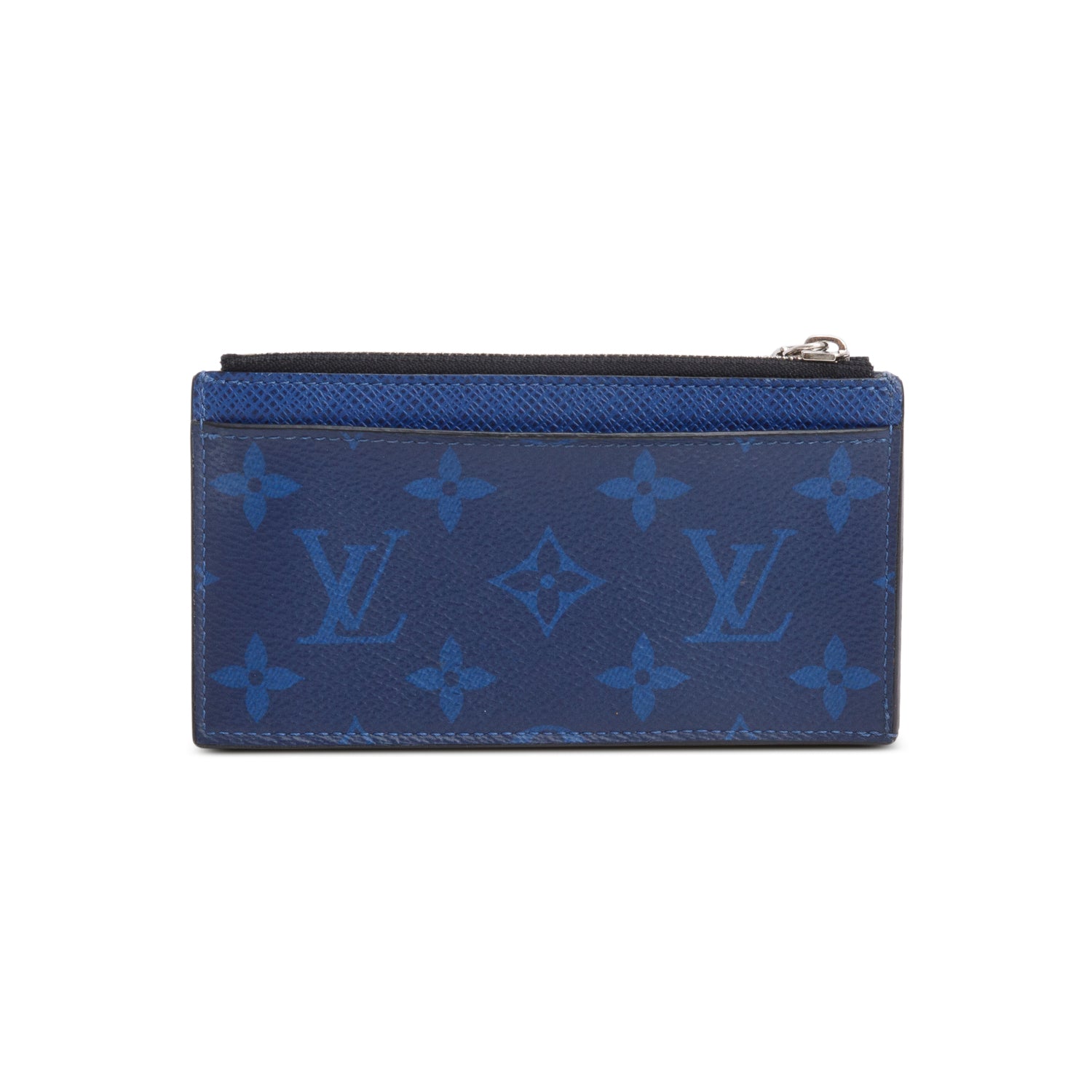 Louis Vuitton Cobalt Blue Taigarama Leather Coin Card Holder