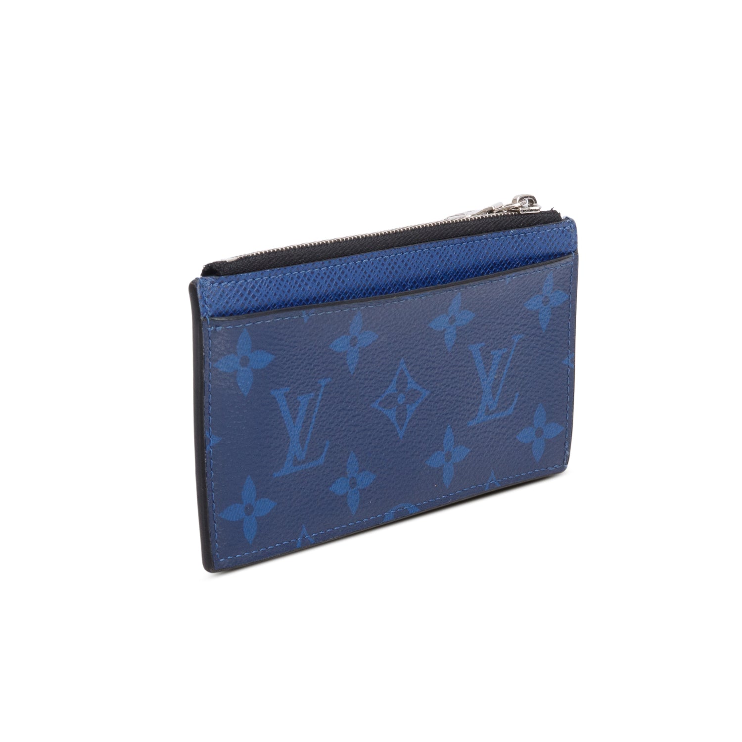 Louis Vuitton Cobalt Blue Taigarama Leather Coin Card Holder