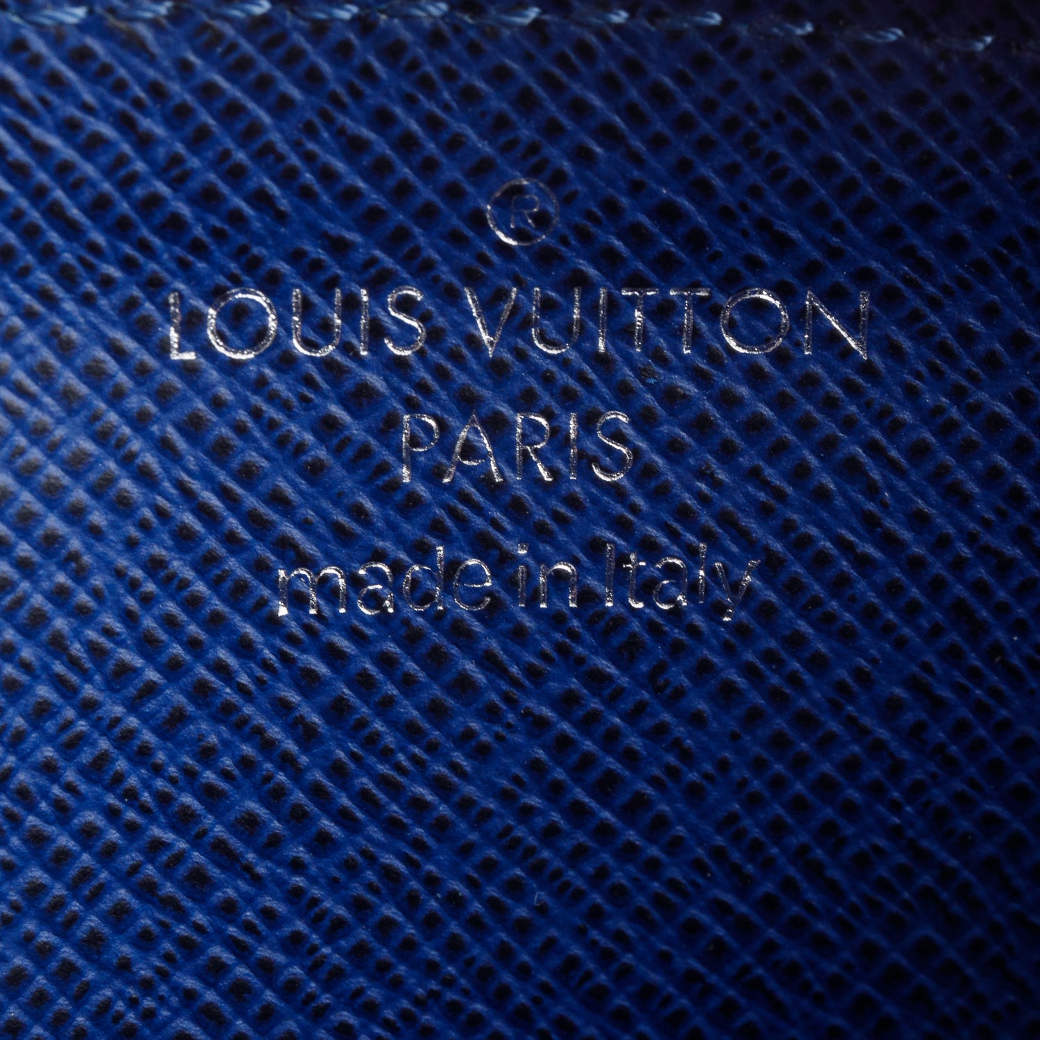 Louis Vuitton Cobalt Blue Taigarama Leather Coin Card Holder