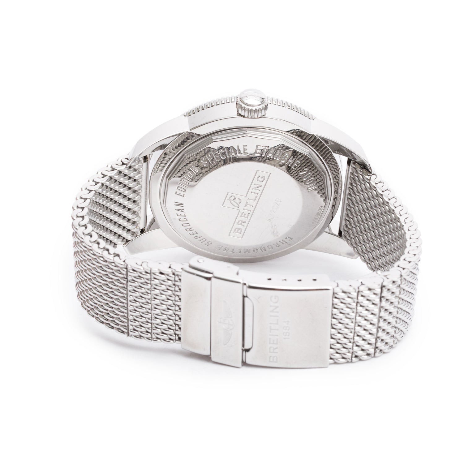 Breitling Stainless Steel Superocean Heritage B20 46 MM Automatic Watch Blue Dial AB2020 w/ Box & Papers