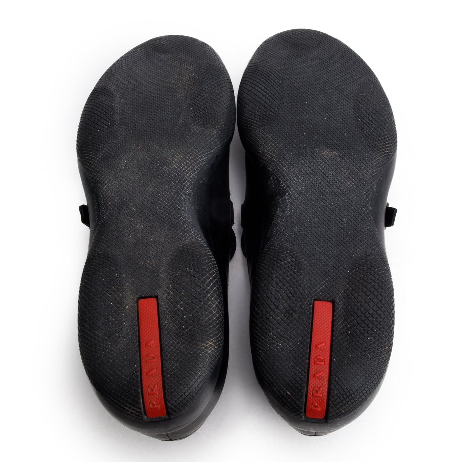 Prada Sport Black Leather Buckle Loafers, Men's Size 10 w/ Box