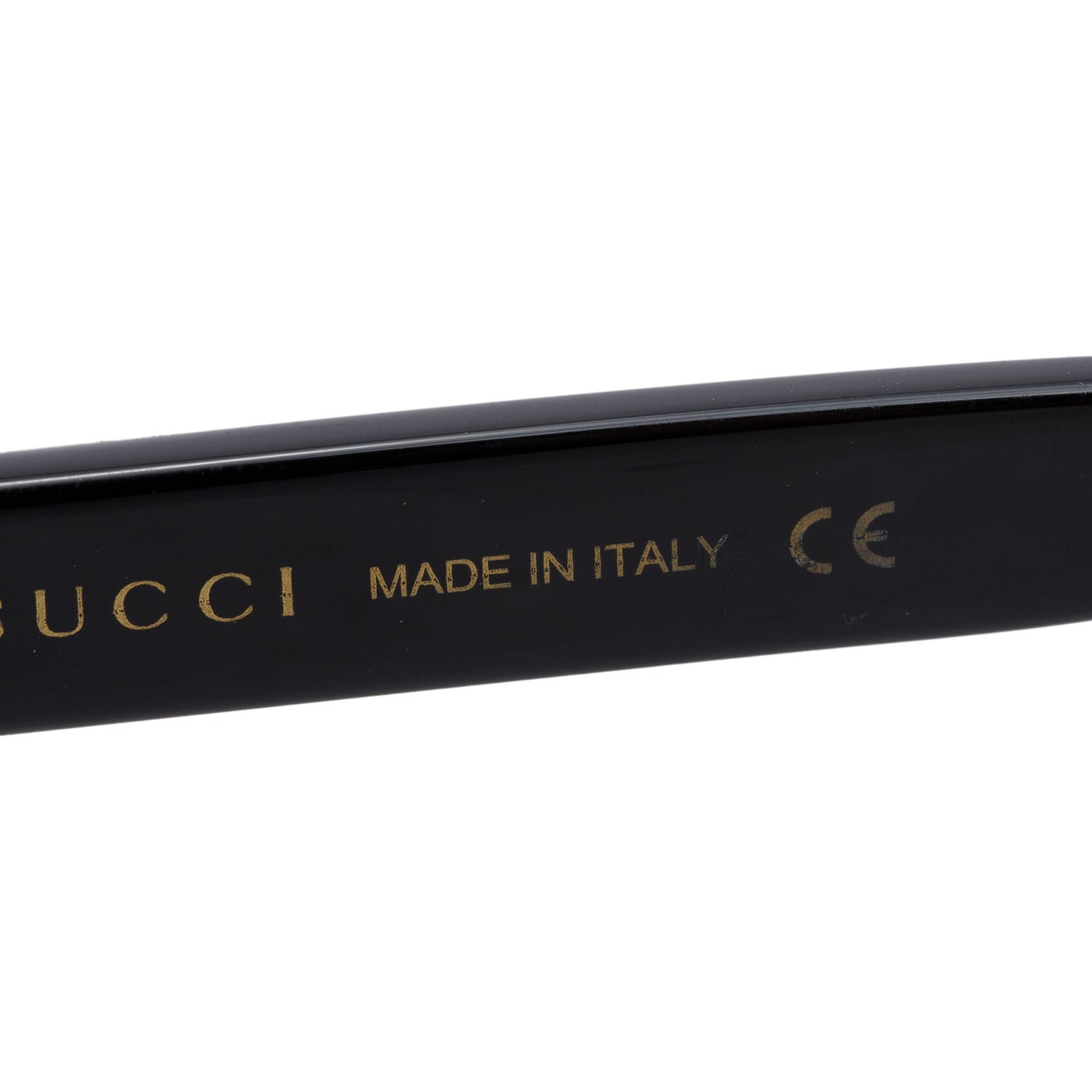 Gucci GG0418S Black Acetate Crystal Logo Oversized Square Sunglasses