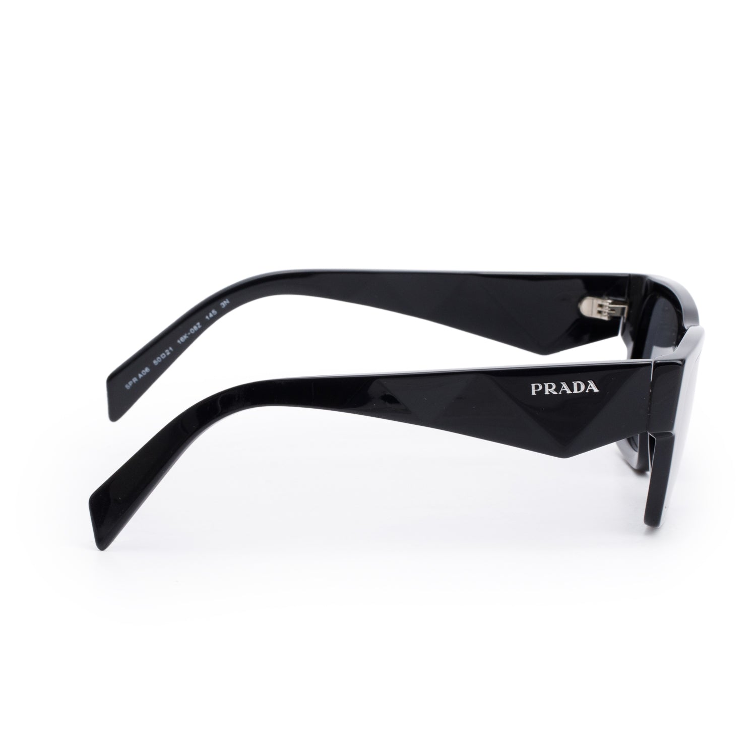 Prada SPRA06 Black Acetate Square Sunglasses w/ Pouch
