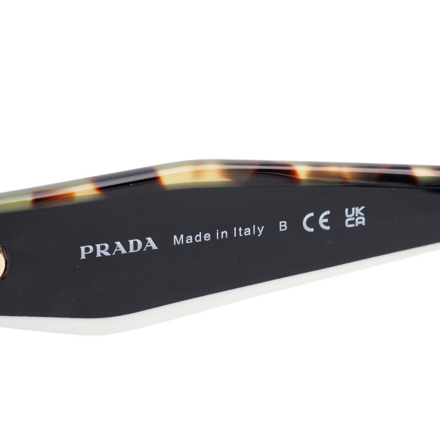 Prada SPR16Y Black/Havana Acetate Square Sunglasses w/ Case