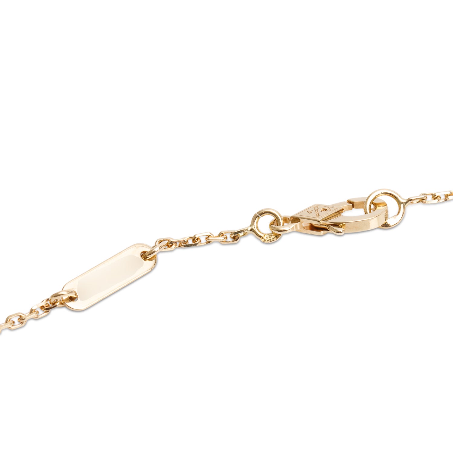 Van Cleef & Arpels 18k Yellow Gold Vintage Alhambra Carnelian Pendant Necklace w/ Box & Certificate