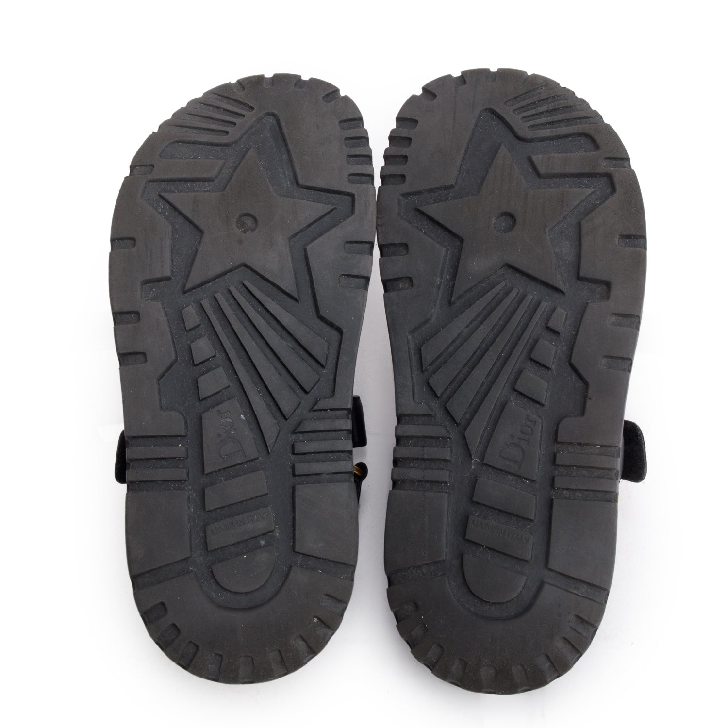 Christian Dior Black Lambskin Dioract 10mm Sandals, Size 39