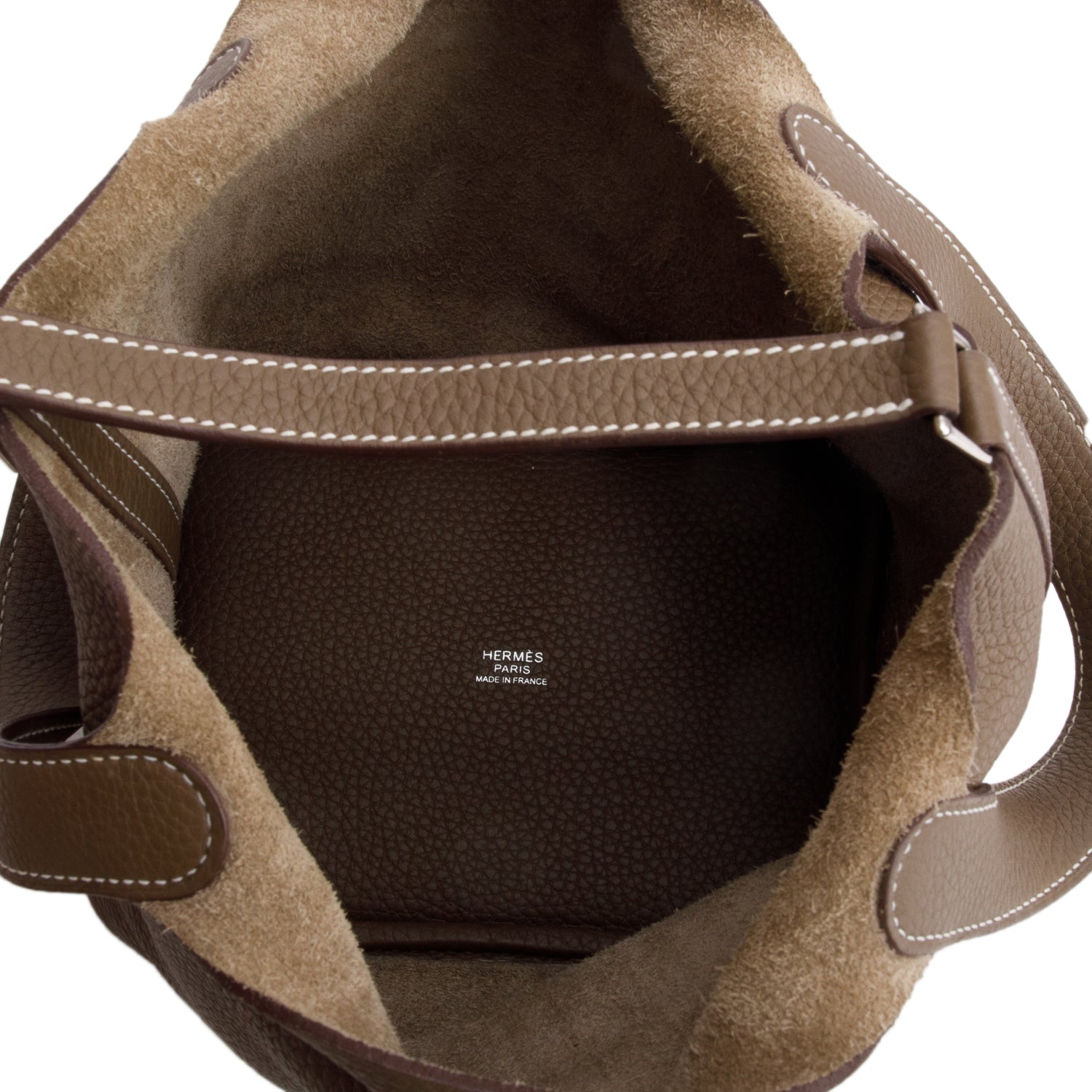 Hermes 2022 Etoupe Taurillon Clemence Picotin Lock 18 w/ Box & Receipt