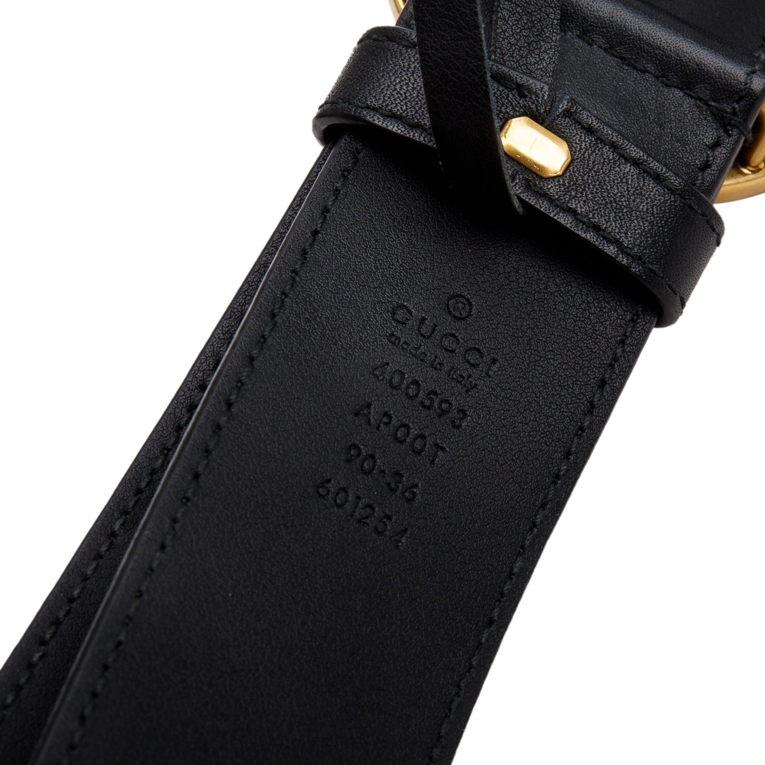 Gucci GG Marmont Black Wide Leather Belt 90 36