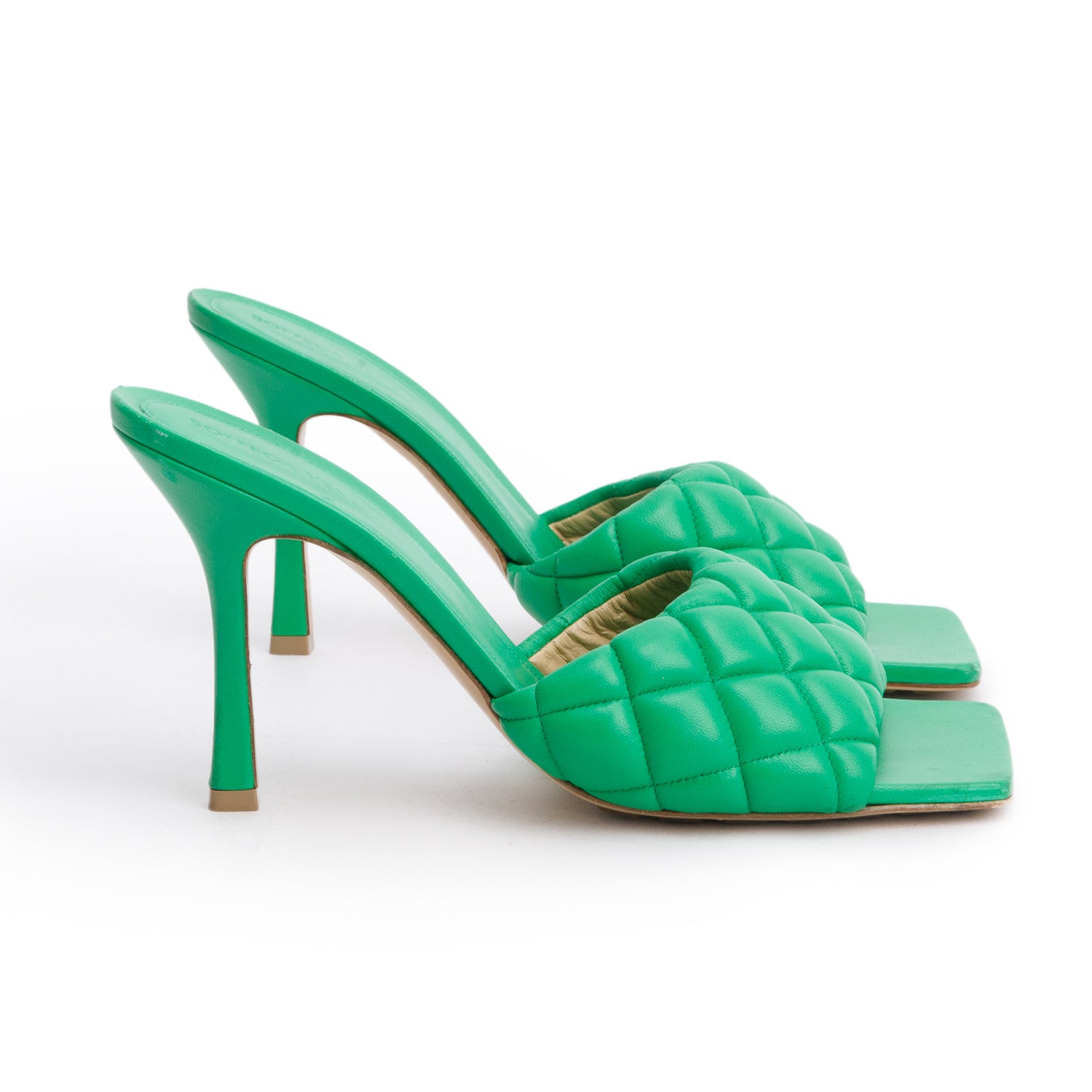 Bottega Veneta Nappa Matelasse Padded Lido Mule Sandals, Size 41