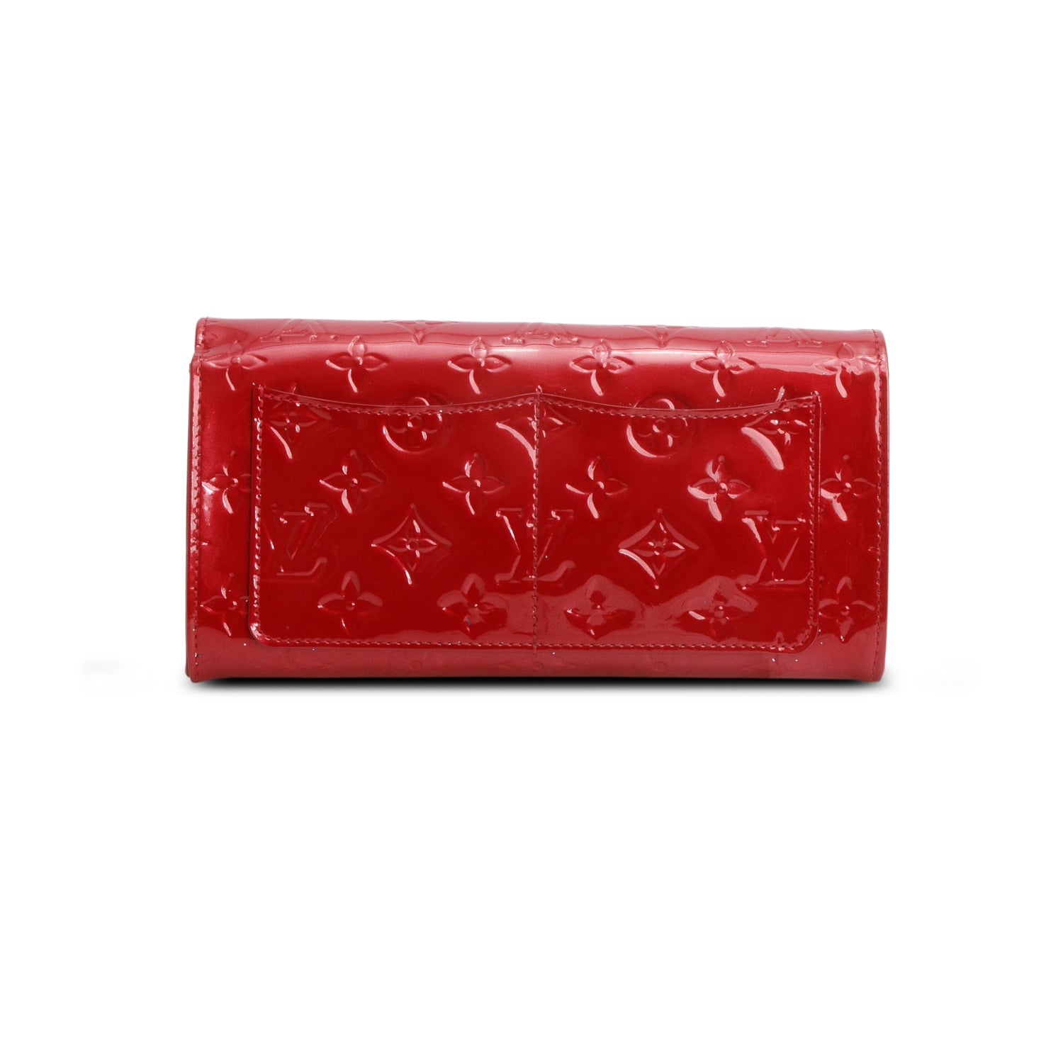 Louis Vuitton Red Vernis Rossmore Clutch w/ Strap