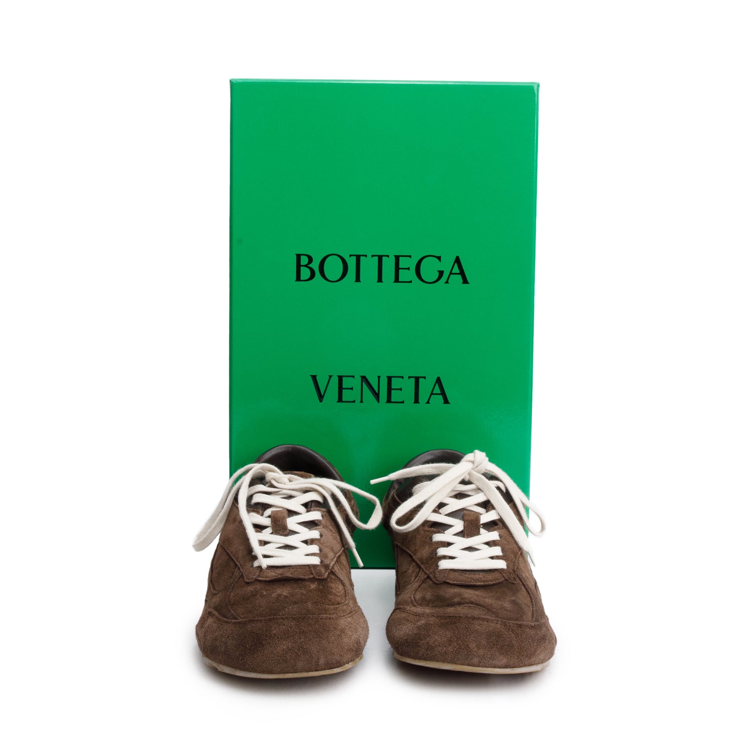 Bottega Veneta Brown Suede Orbit Flash Sneakers, Size 39 w/ Box