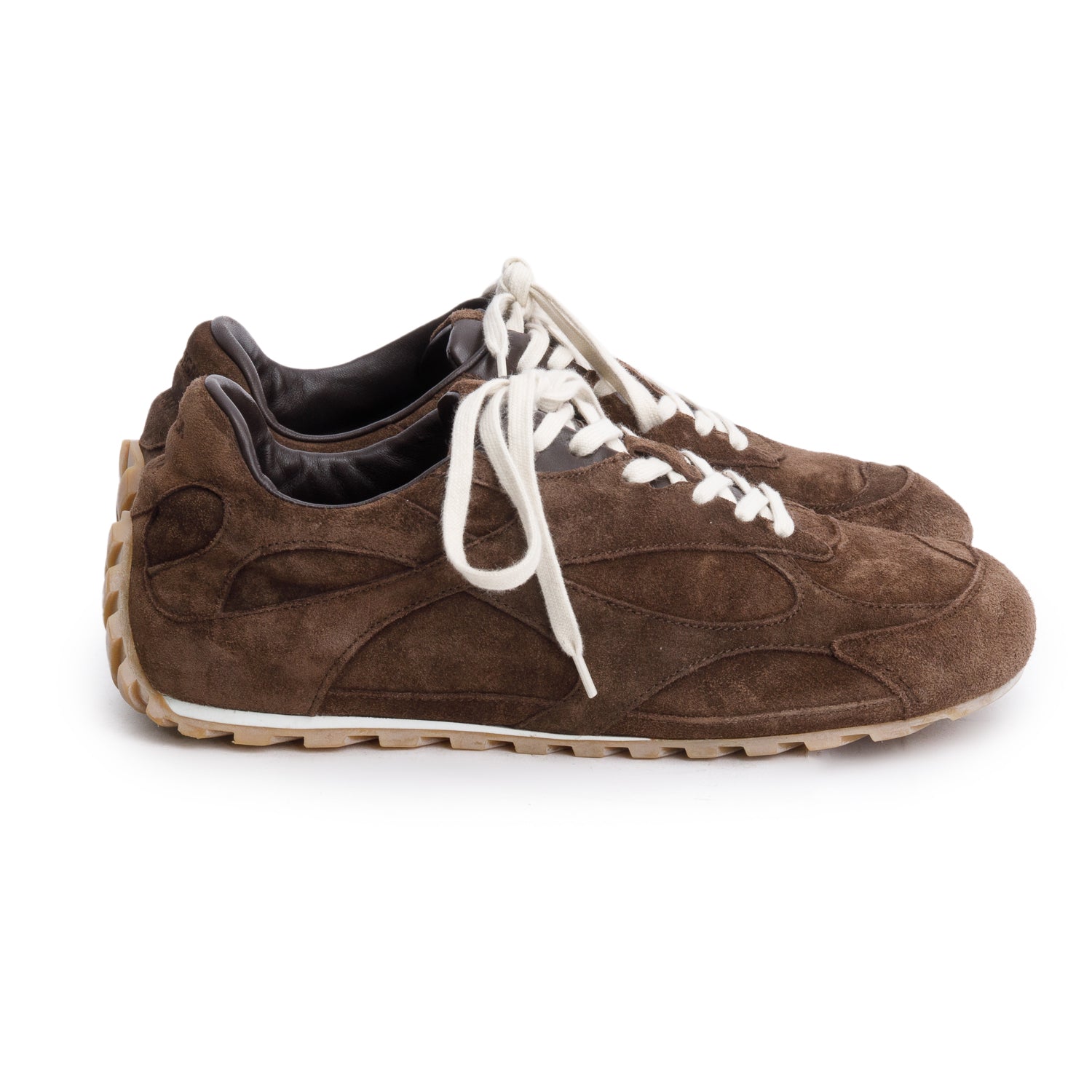 Bottega Veneta Brown Suede Orbit Flash Sneakers, Size 39 w/ Box