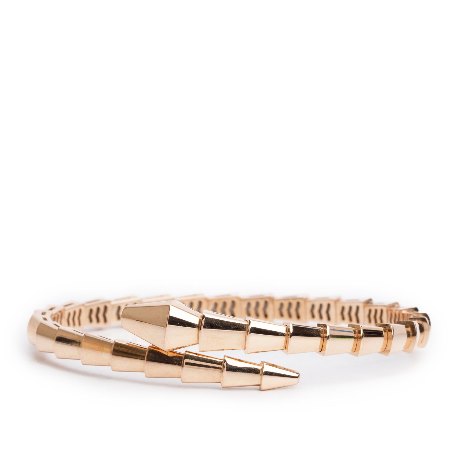 BVLGARI 2025 18k Rose Gold Serpenti Viper Bracelet, Size M w/ Box & Certificate