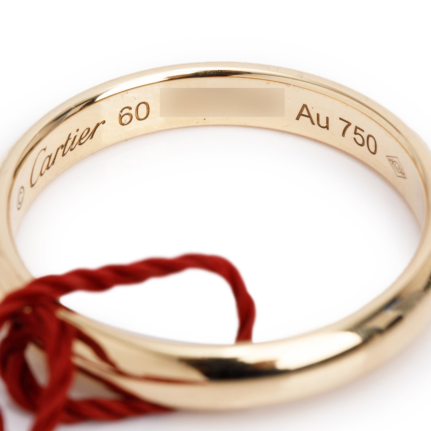 Cartier 18k Yellow Gold 1895 3.5 MM Wedding Band Ring, Size 60 9.25