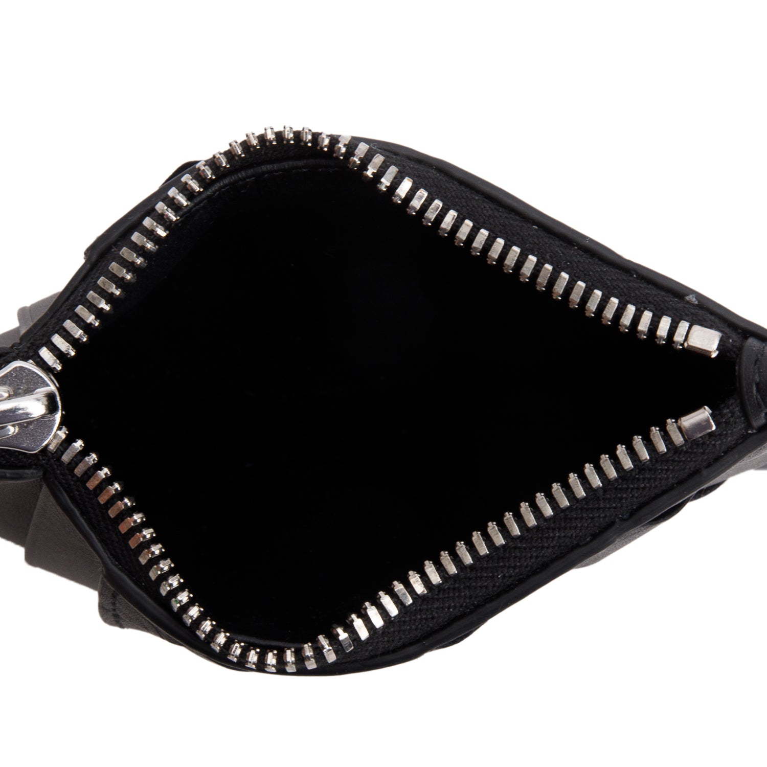 Bottega Veneta Black Nappa Intrecciato Zip Card Holder w/ Box