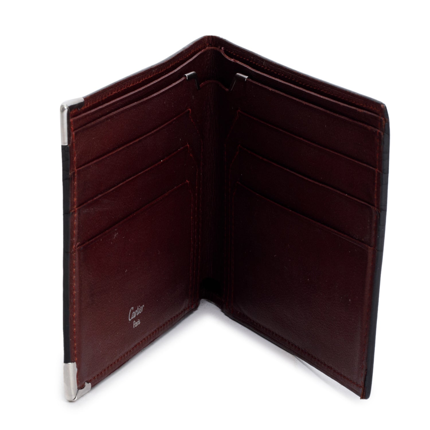 Cartier Black Calfskin Monogram Must Wallet