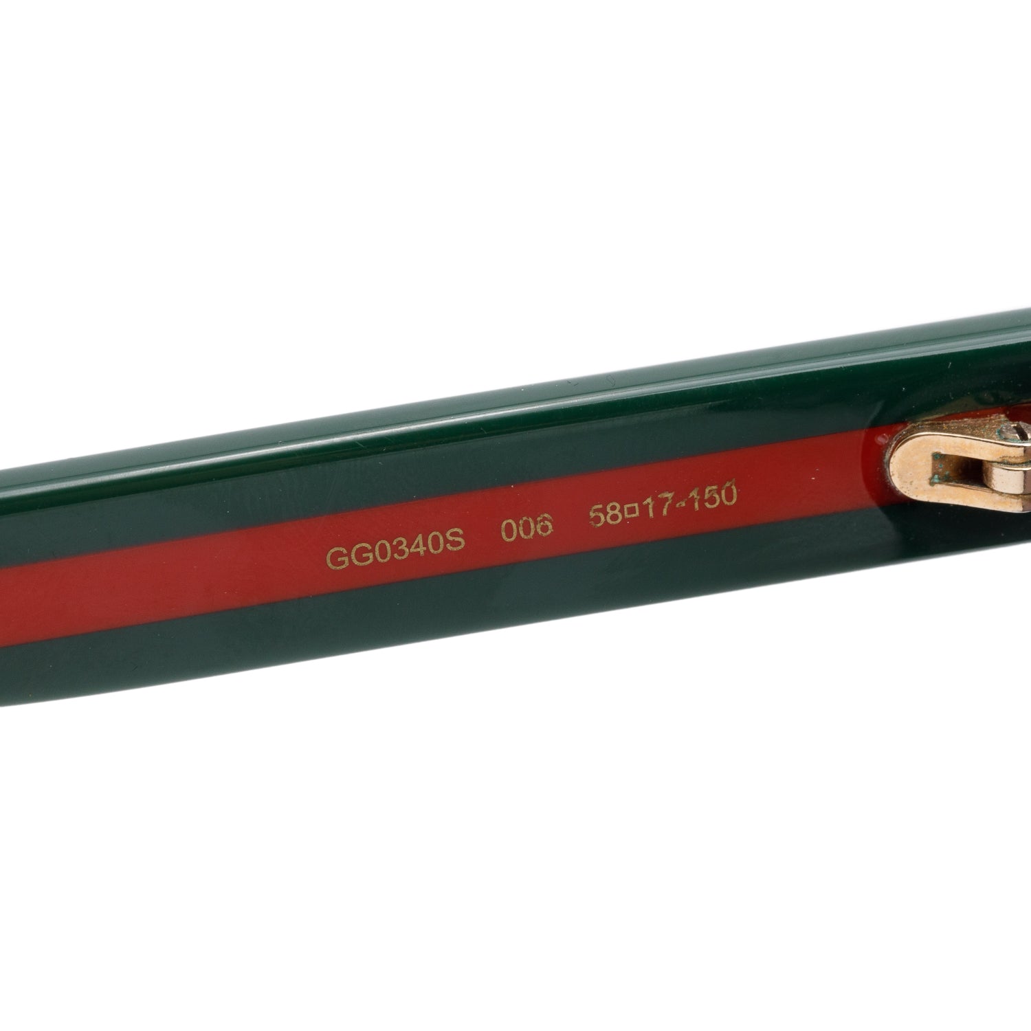 Gucci GG0340S Black Acetate Web Square Sunglasses w/ Case