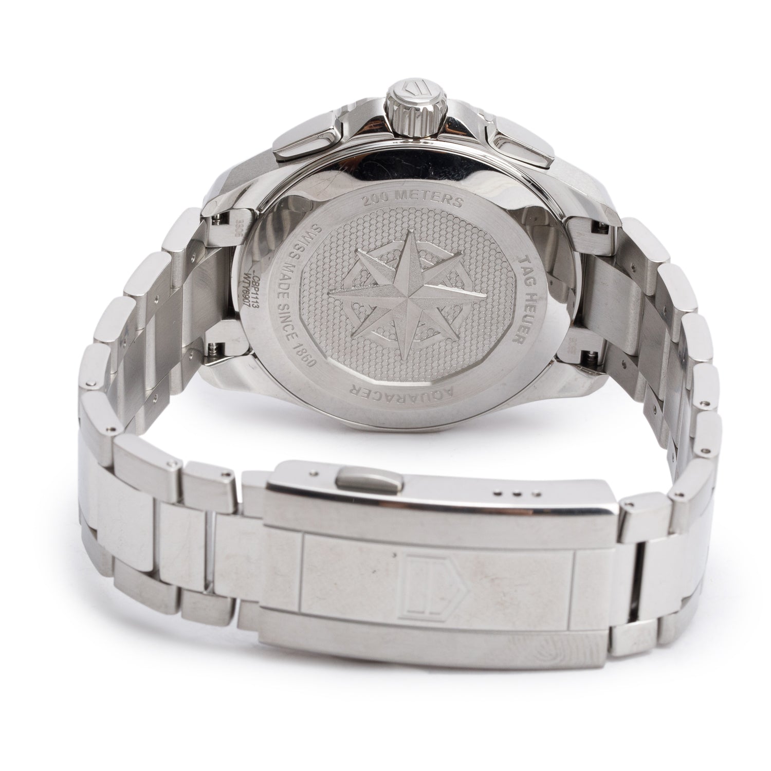 Tag Heuer Stainless Steel Aquaracer Professional 200 40 MM Chronograph Quartz Watch Blue Dial CBP1113 w/ Box & Papers