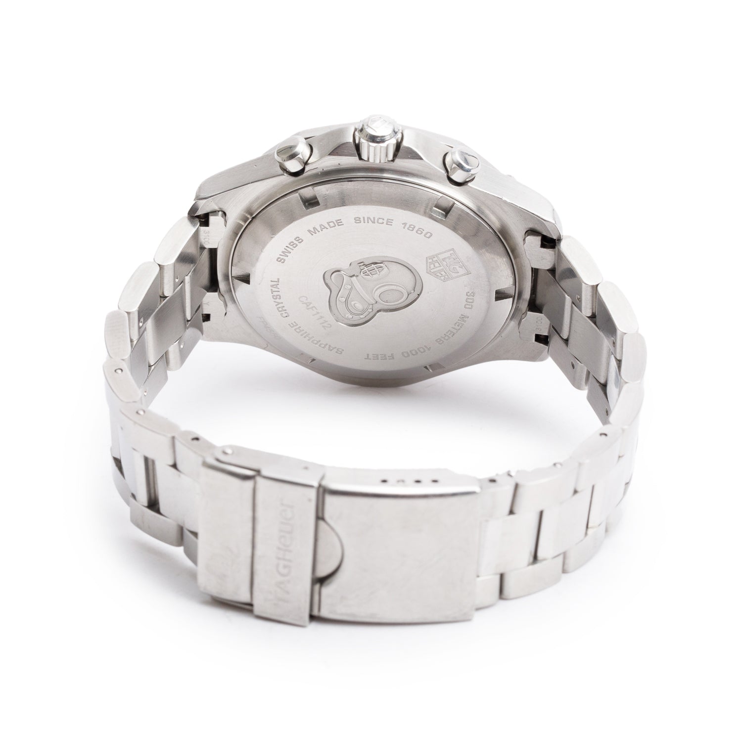 Tag Heuer Stainless Steel Aquaracer 41 MM Chronograph Quartz Watch Blue Dial CAF1112 w/ Box