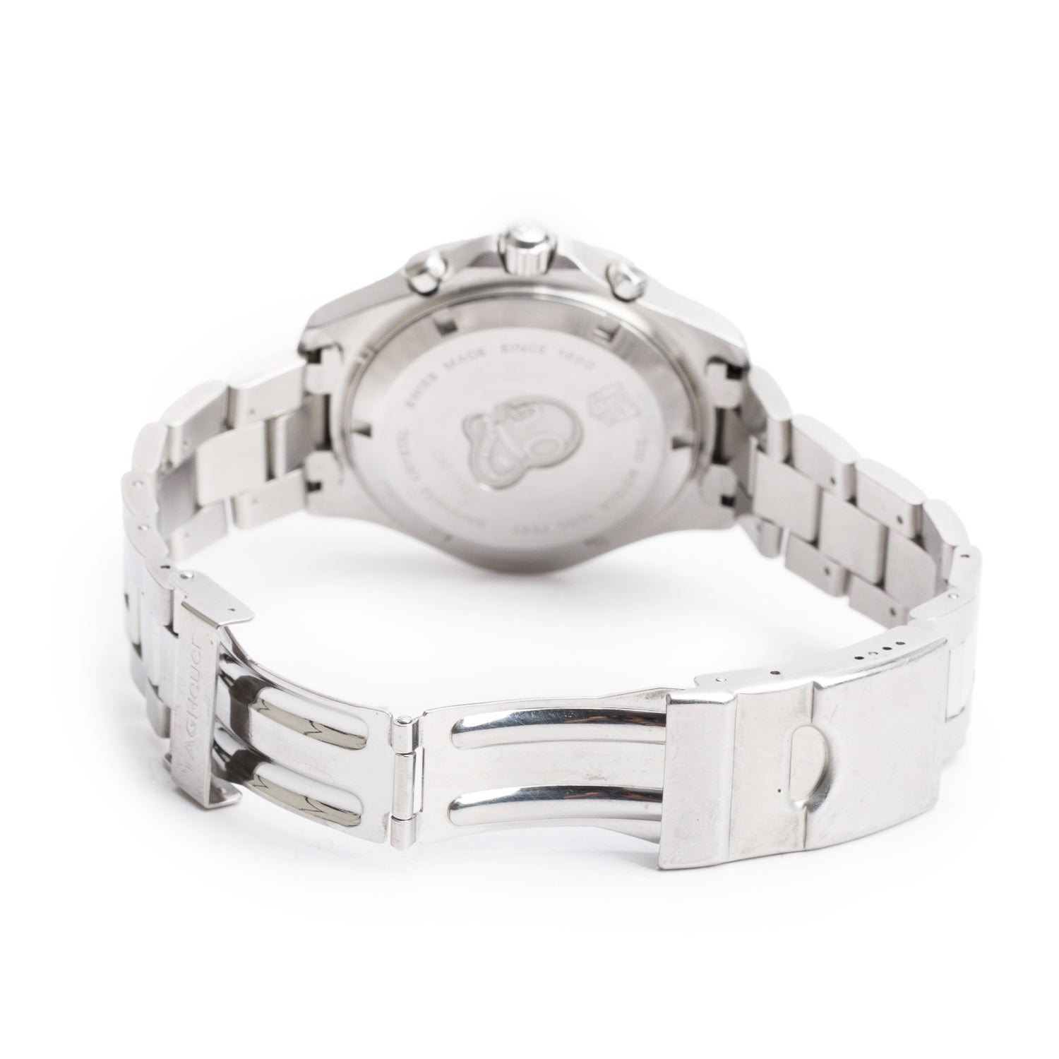 Tag Heuer Stainless Steel Aquaracer 41 MM Chronograph Quartz Watch Blue Dial CAF1112 w/ Box