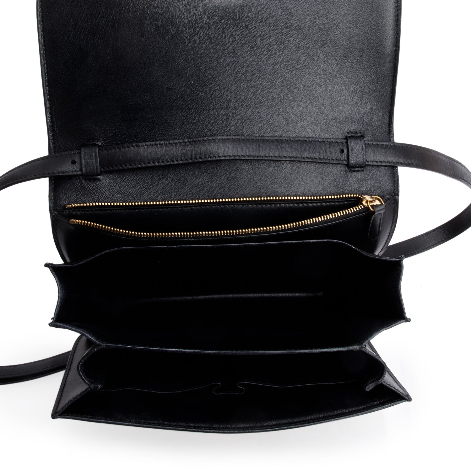 Celine Black Box Calfskin Medium Classic Box Flap Bag