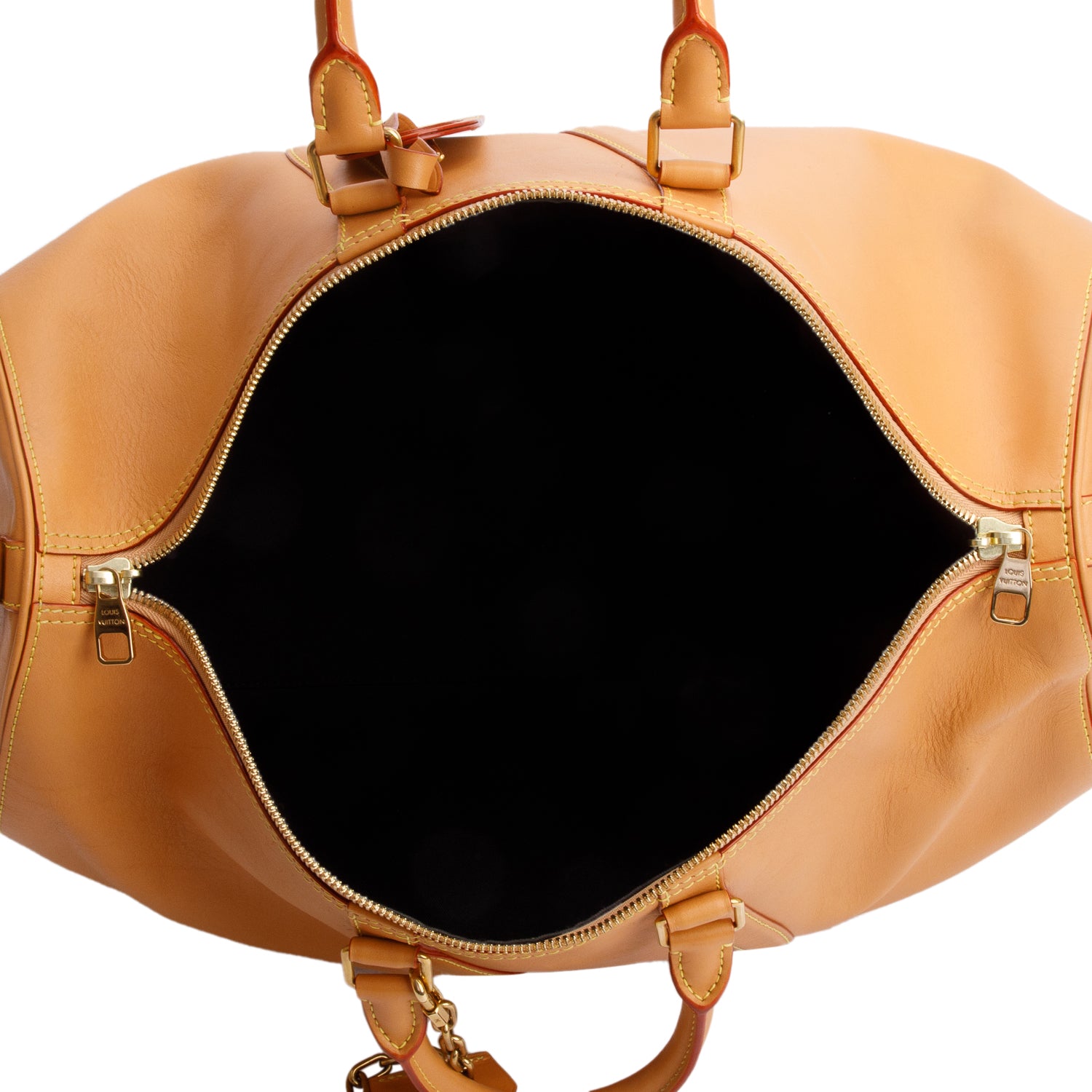 Louis Vuitton Tan Vachetta Leather Wavy Keepall Bandouliere 50 w/ Box