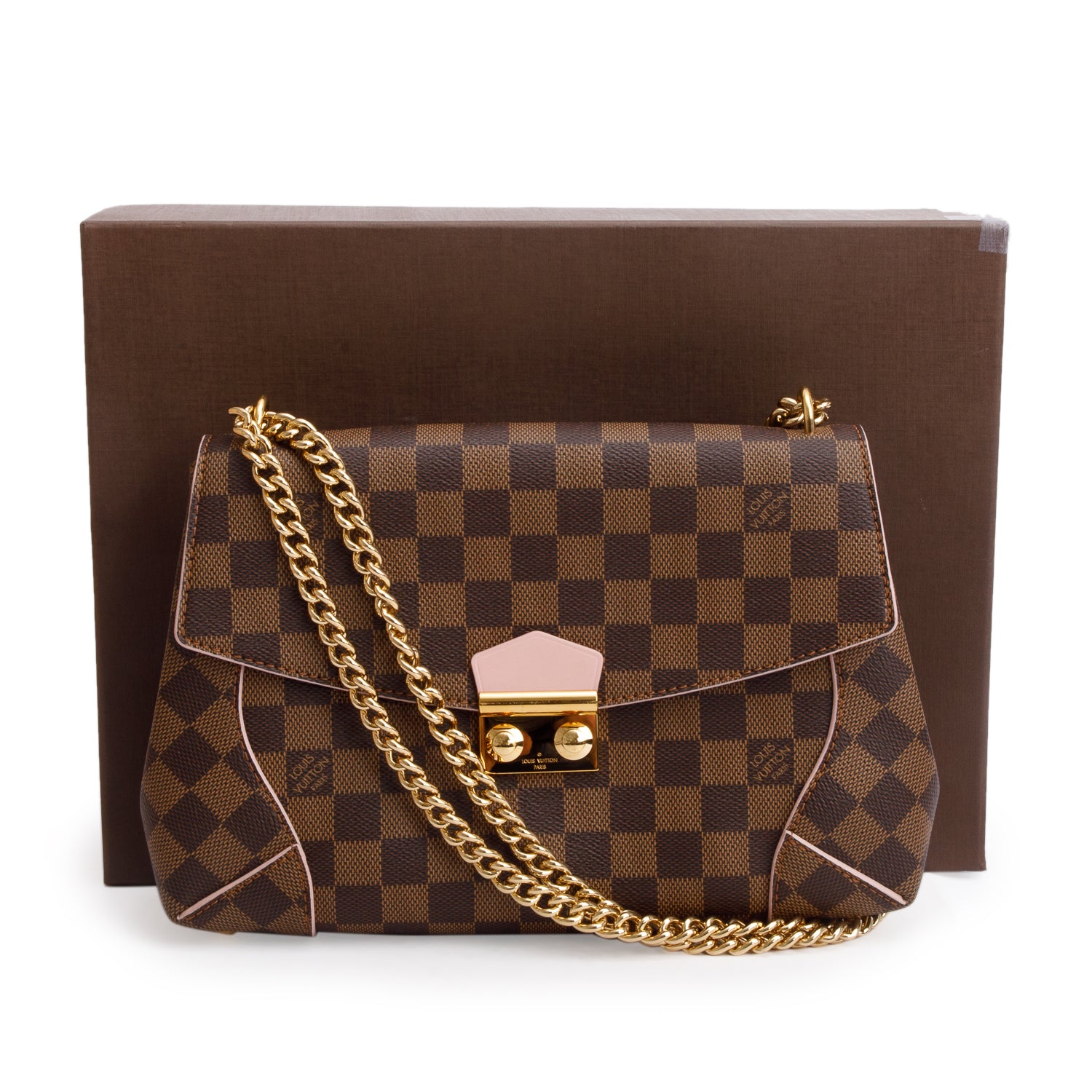 Louis Vuitton Damier Ebene Caissa Clutch w/ Box