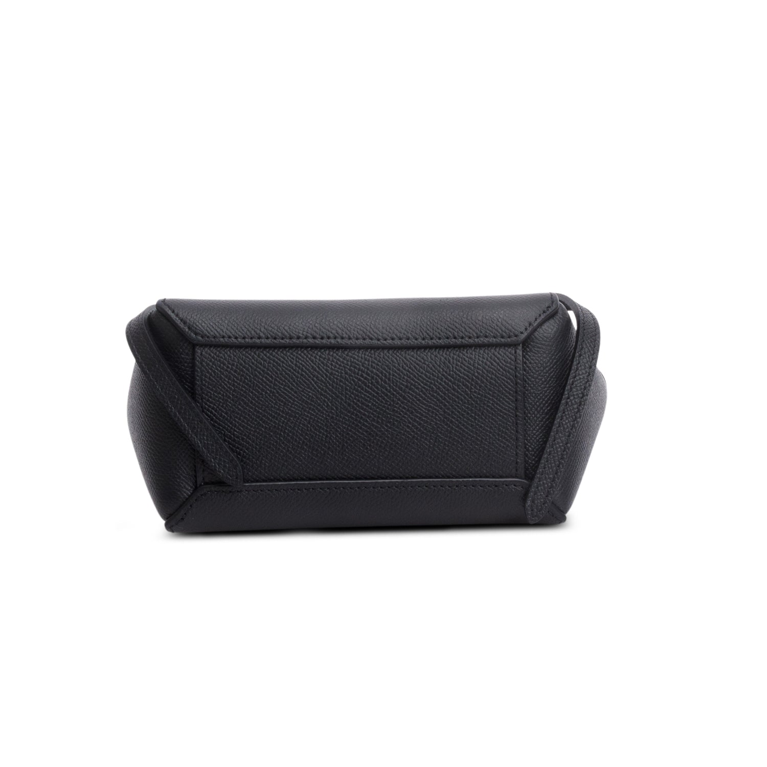 Celine 2023 Black Grained Calfskin Pico Belt Bag w/ Strap